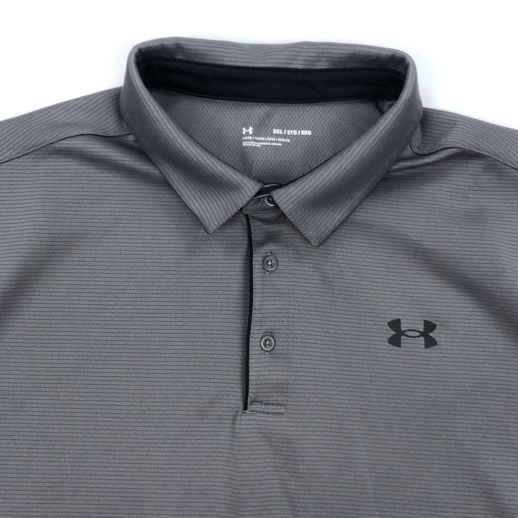 Under Armour Under Armour Polo Shirt Mens 2XL Gray Performance Breathable Moisture Wicking Golf Shirt Short Sleeve Polo Size US XXL / EU 58 / 5 - 2 Thumbnail