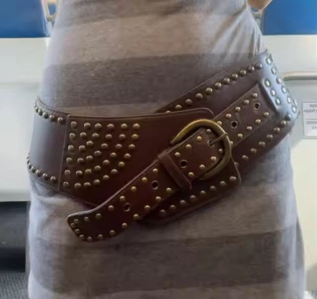 Japanese Brand × Leather Y2K Rivet Ring Belt Vintage Punk Size ONE SIZE - 1 Thumbnail