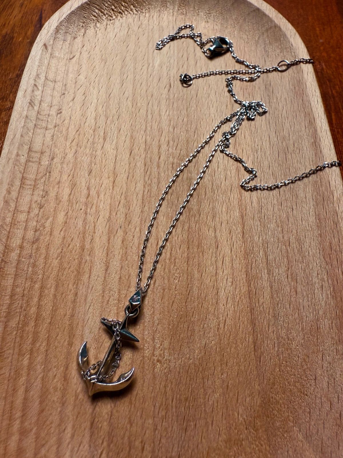 Other Silver Anchor Pendant Necklace – Nautical Charm with Chain Size ONE SIZE - 1 Thumbnail