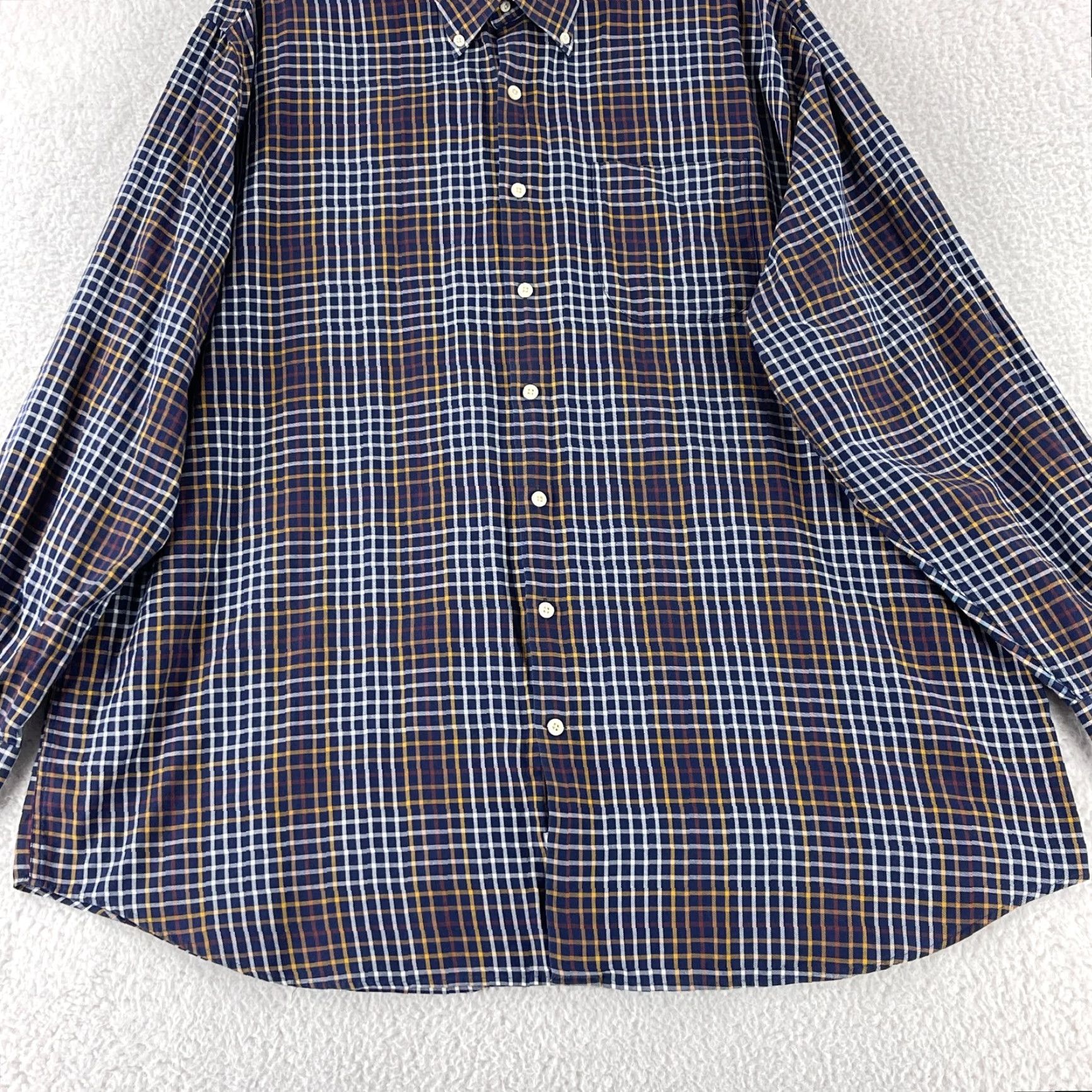 Peter Millar Peter Millar Button-Down Dress Shirt Mens Size XXL Blue Plaid Long Sleeve Cotton Size 48R - 5 Thumbnail