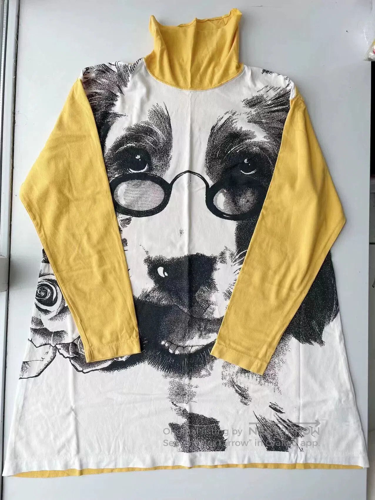 Kansai Yamamoto KANSAI YAMAMOTO Dog Print Turtleneck Sweatshirt. Size US M / EU 48-50 / 2 - 5 Thumbnail