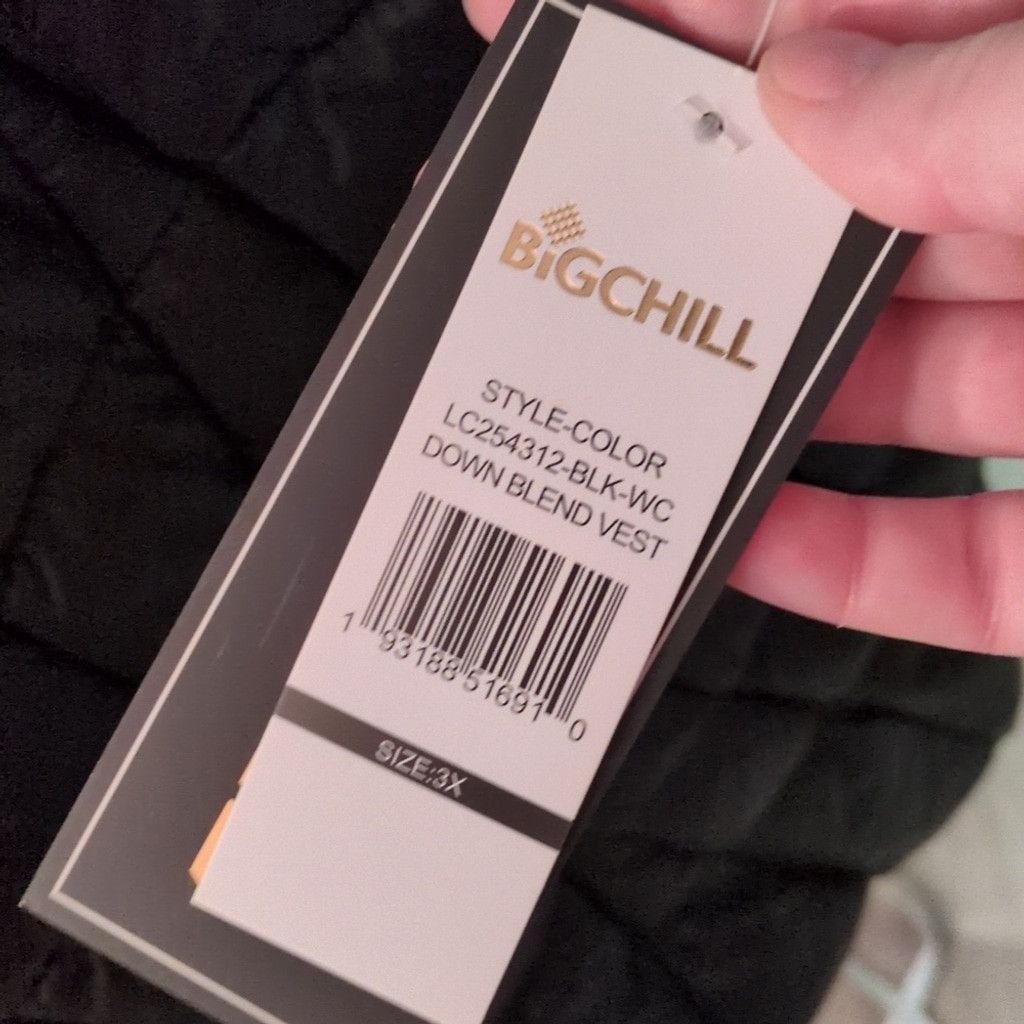 Other Big Chill Black Puffer Down Blend Vest Size 3X Size 3XL / US 20-22 - 3 Thumbnail