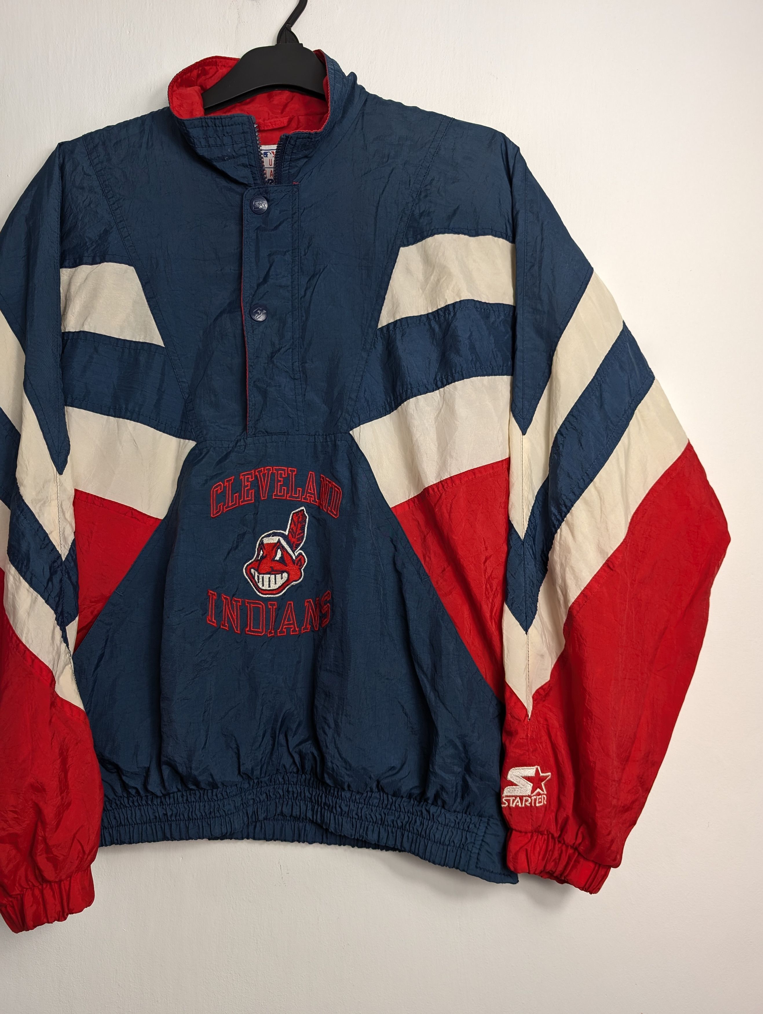 Starter 90s Starter Cleveland Indians Jacket Chief Wahoo Baggy XL Size US XL / EU 56 / 4 - 2 Thumbnail