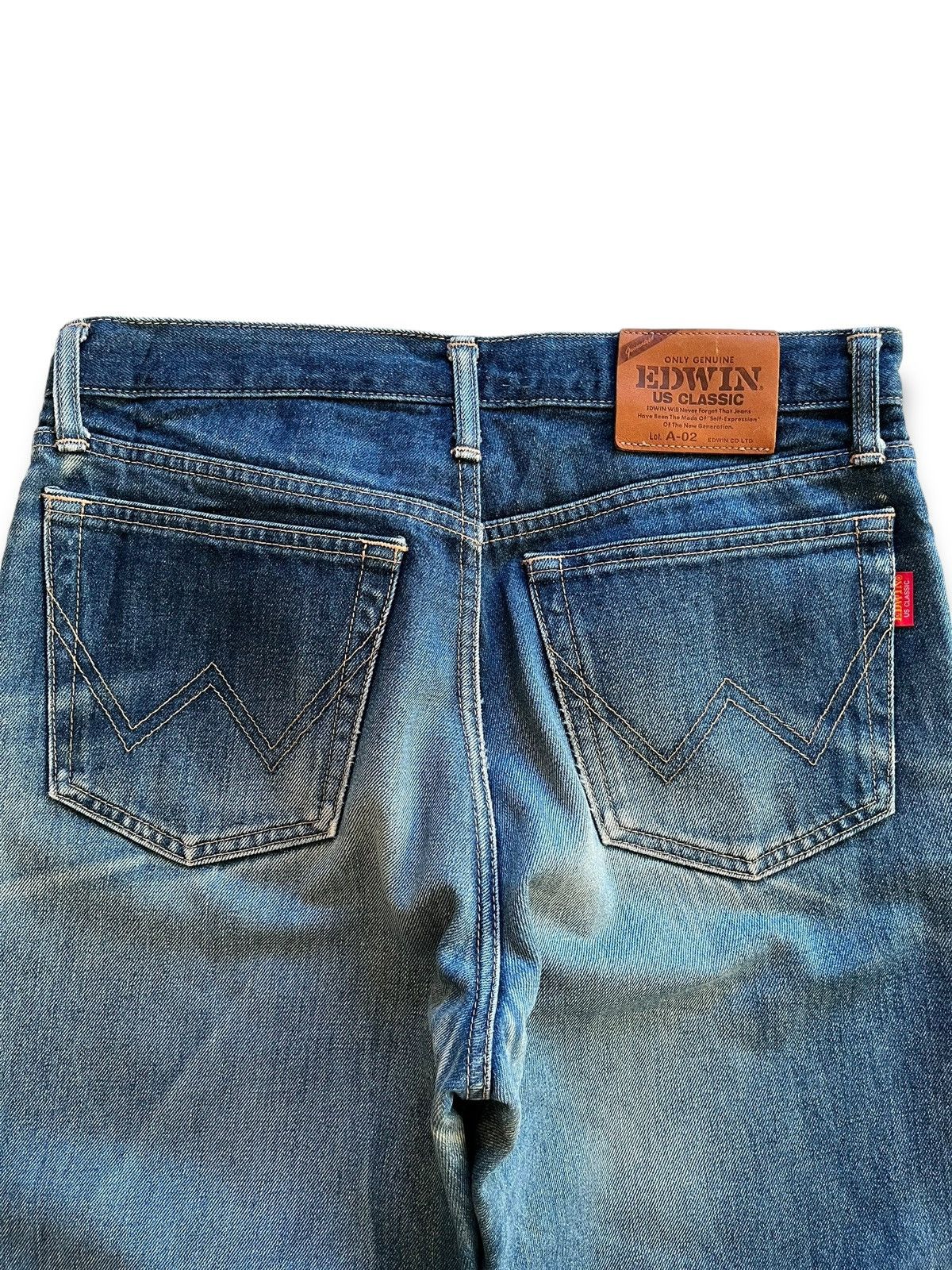 Edwin Vintage Edwin Japan Distressed Baggy Blue Denim Jeans 32x28 Size US 32 / EU 48 - 8 Thumbnail