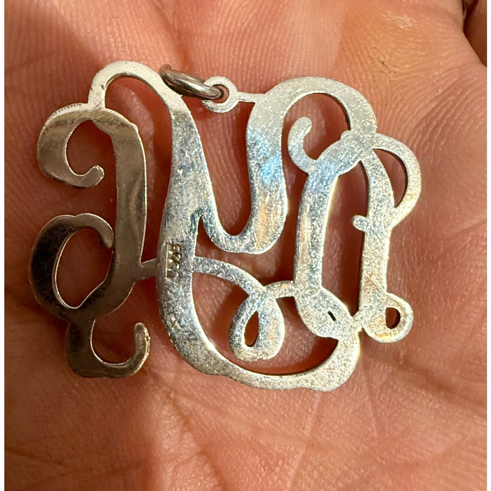 Other Vintage Monogram Sterling Silver 925 Pendant Authentic Size ONE SIZE - 3 Thumbnail