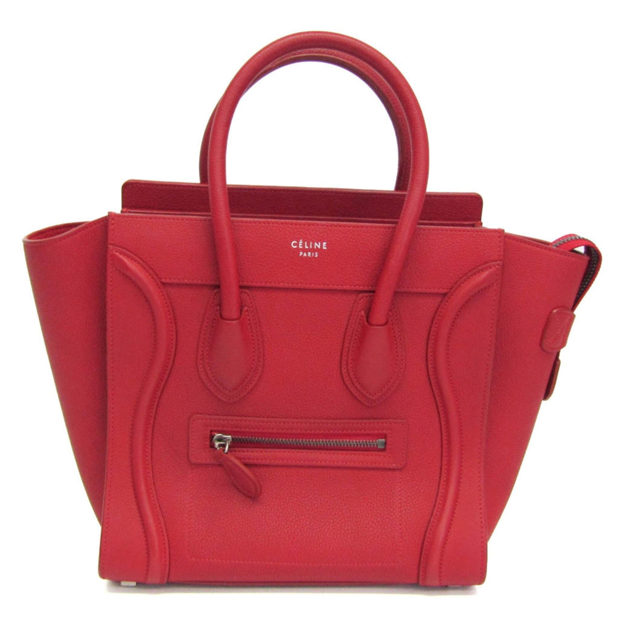 Celine Celine Luggage Micro Shopper 167793 Women's Leather Handbag Red Color Size ONE SIZE - 1 Thumbnail