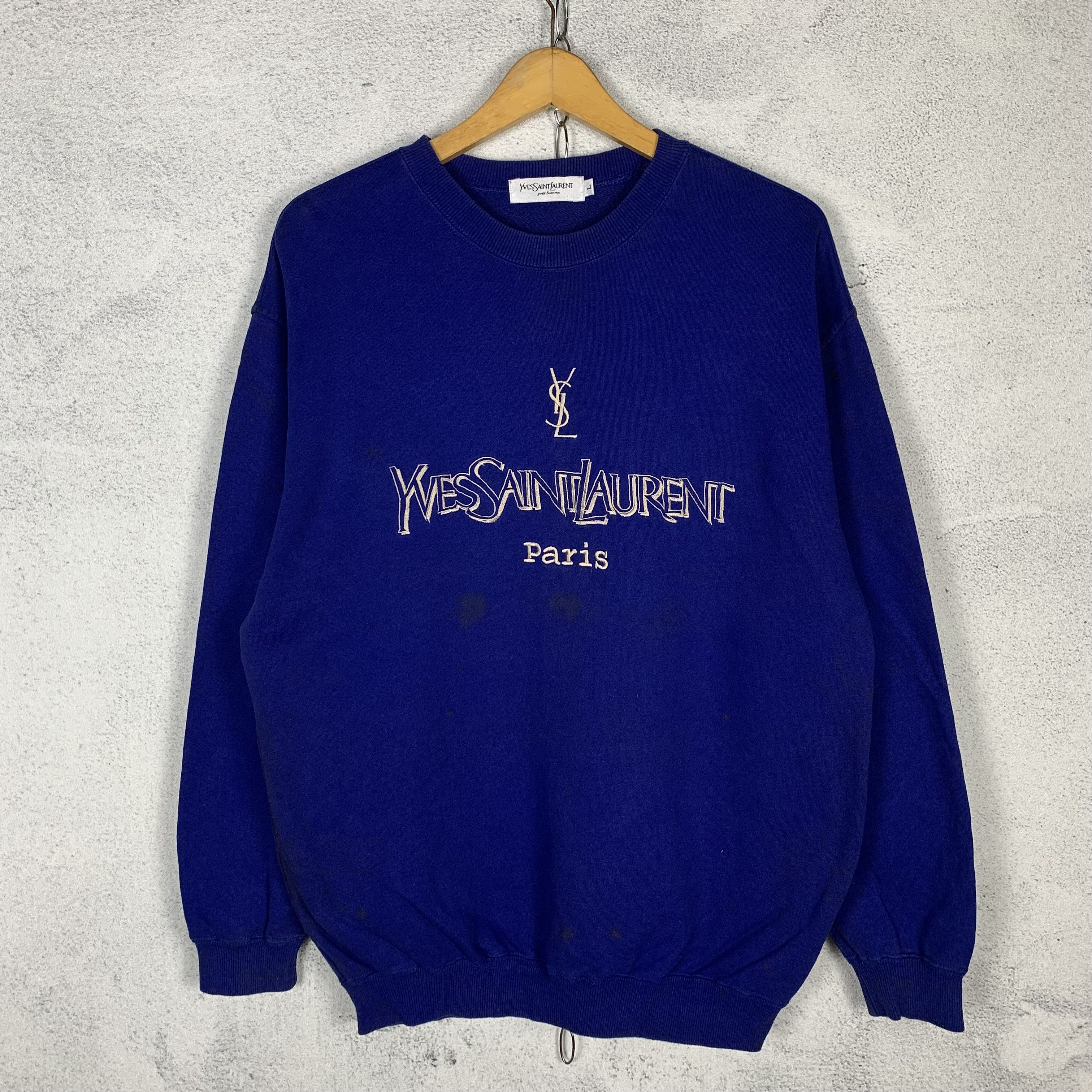 Crew Neck Pull Maglione Saint Laurent 90s Yves Saint Laurent YSL