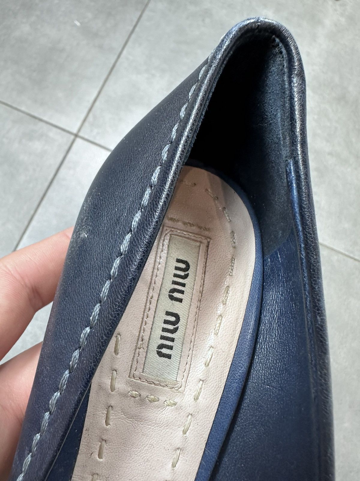 Miu Miu Vintage Miu Miu PeepToe Heels perforated cocard dot holes Size US 7.5 / IT 37.5 - 5 Thumbnail