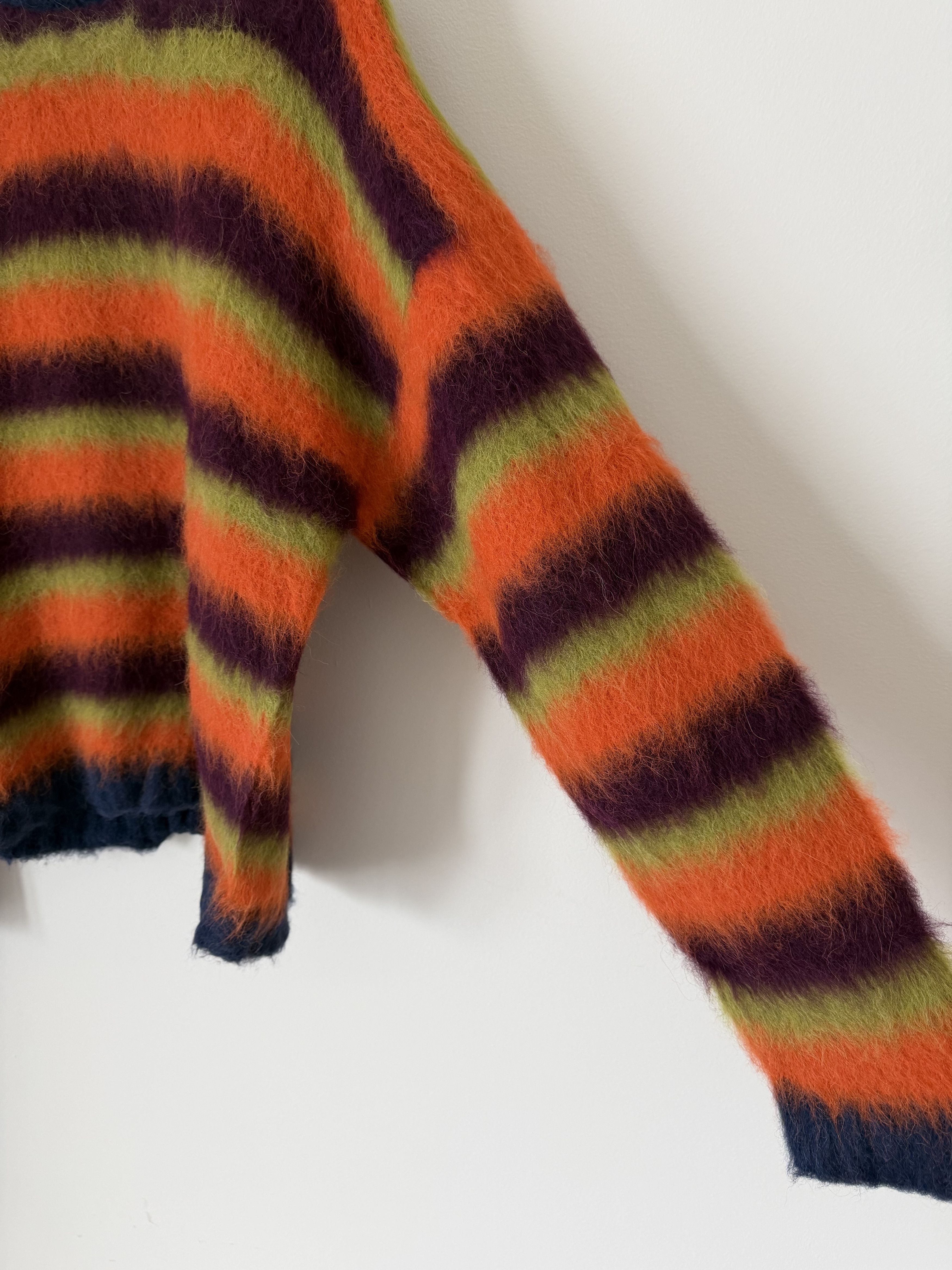 Brain Dead Brain Dead Blurry Lines Alpaca Sweater in Orange Size US L / EU 52-54 / 3 - 4 Thumbnail