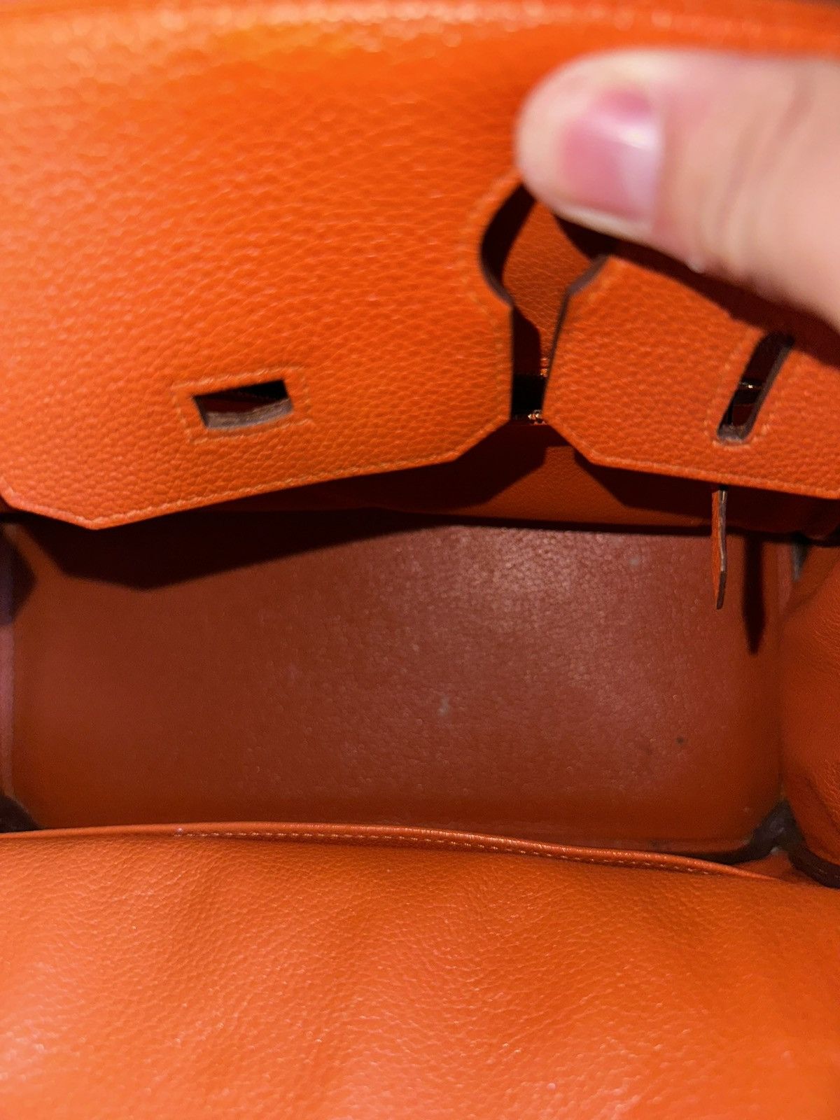 Hermes Birkin 30 Togo orange and gold 2010 bag