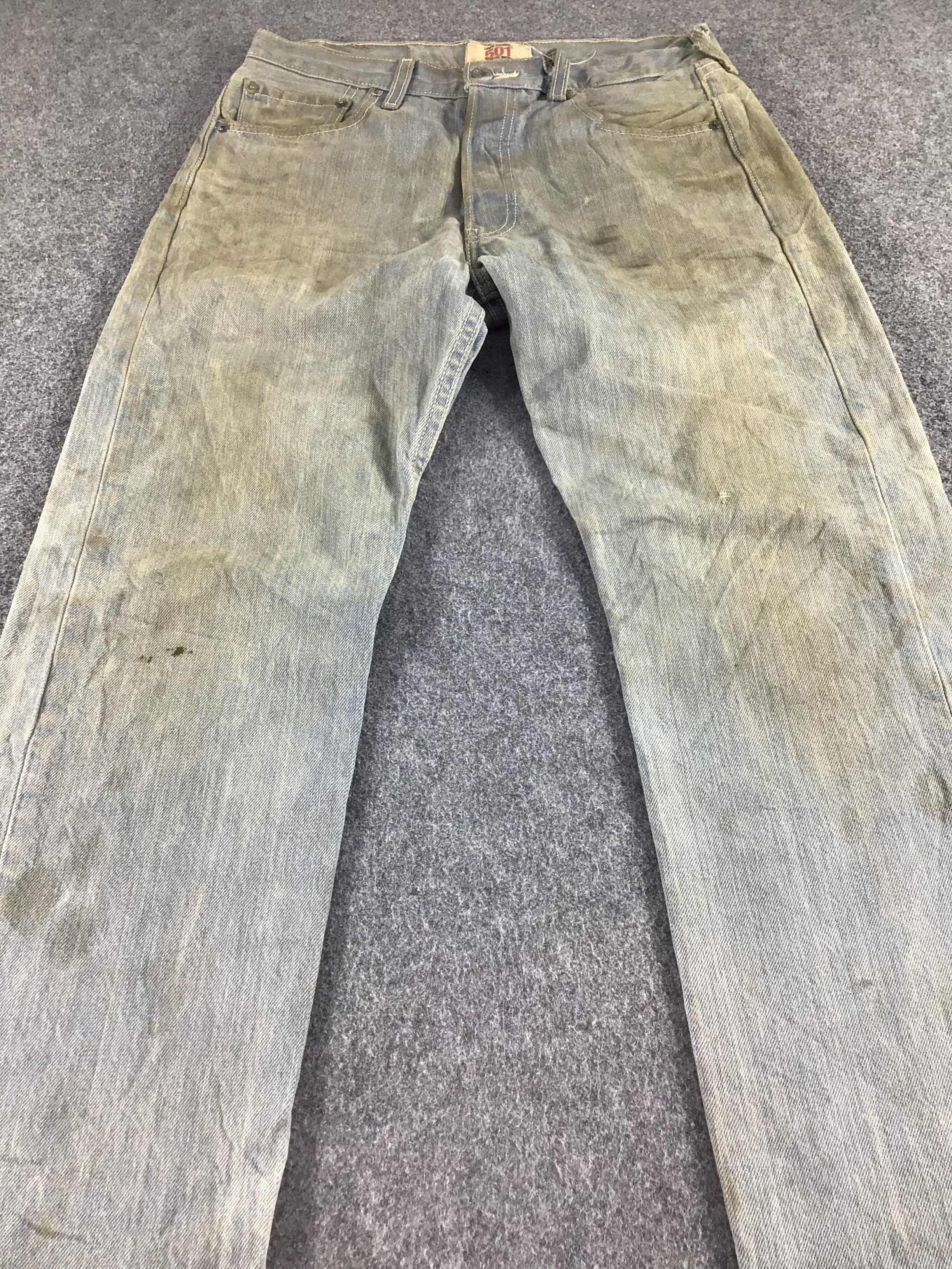Levi's Faded Dirty Wash Levis Vintage 501 Jeans - J353 Size US 29 - 3 Thumbnail