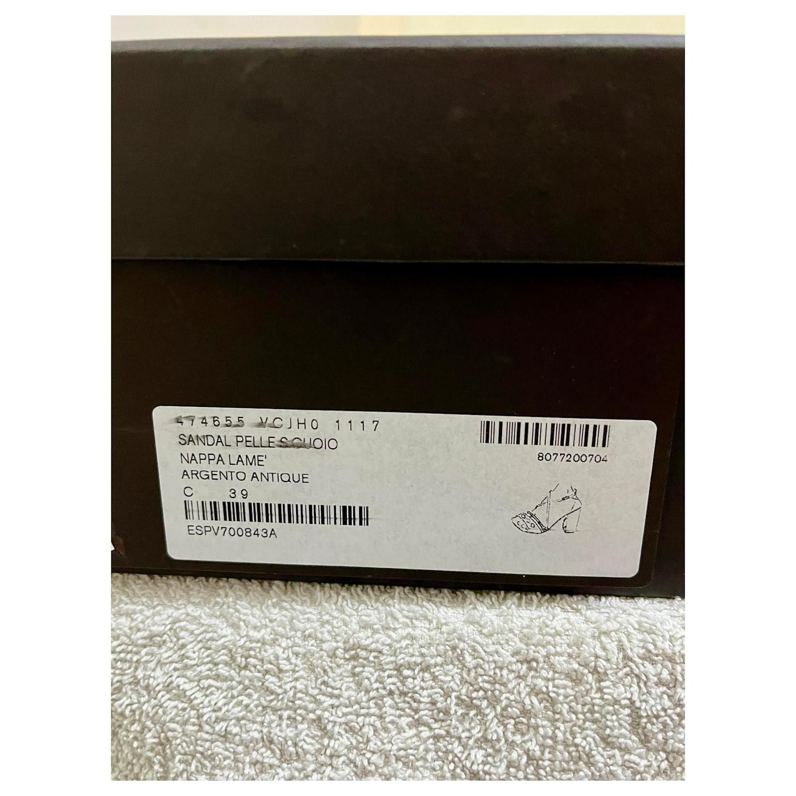 Bottega Veneta Antiqued silver heels Size US 8 / IT 38 - 6 Thumbnail