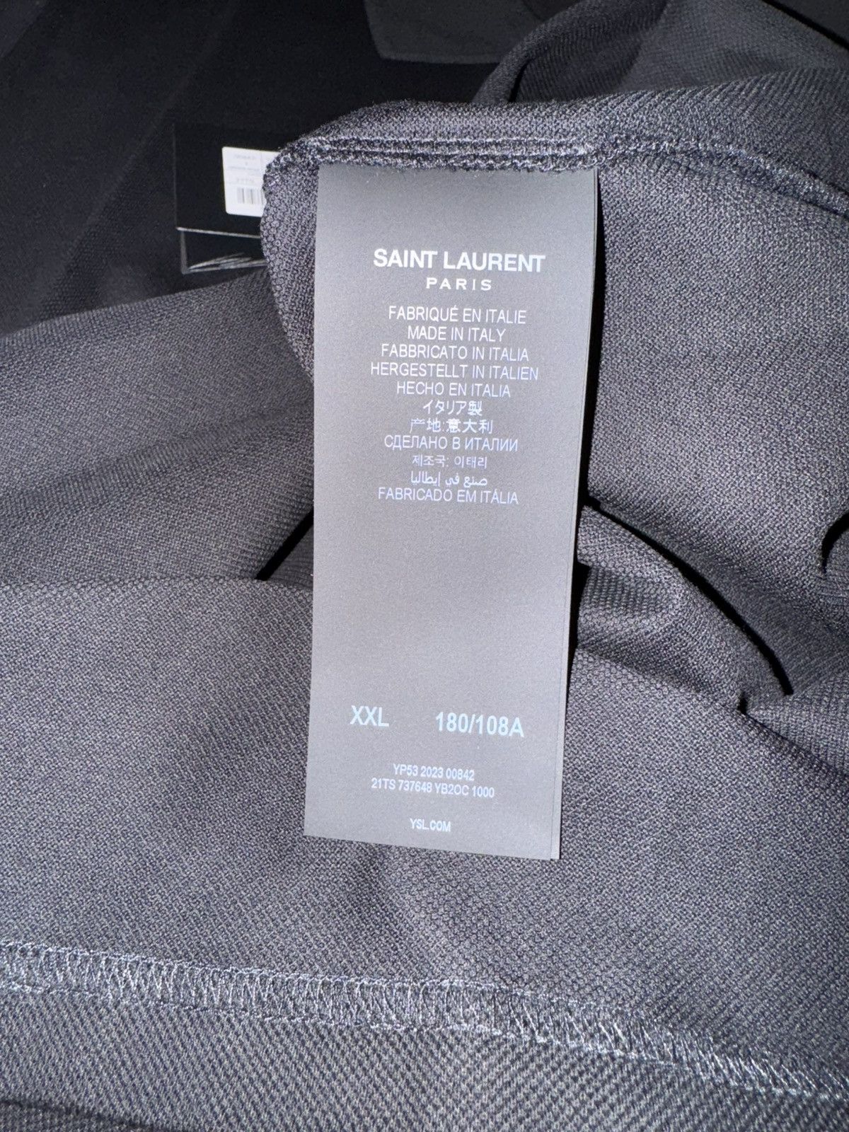 Saint Laurent Paris × Yves Saint Laurent Cassandre YSL Monogram Logo Short Sleeve Polo Size US M / EU 48-50 / 2 - 6 Thumbnail