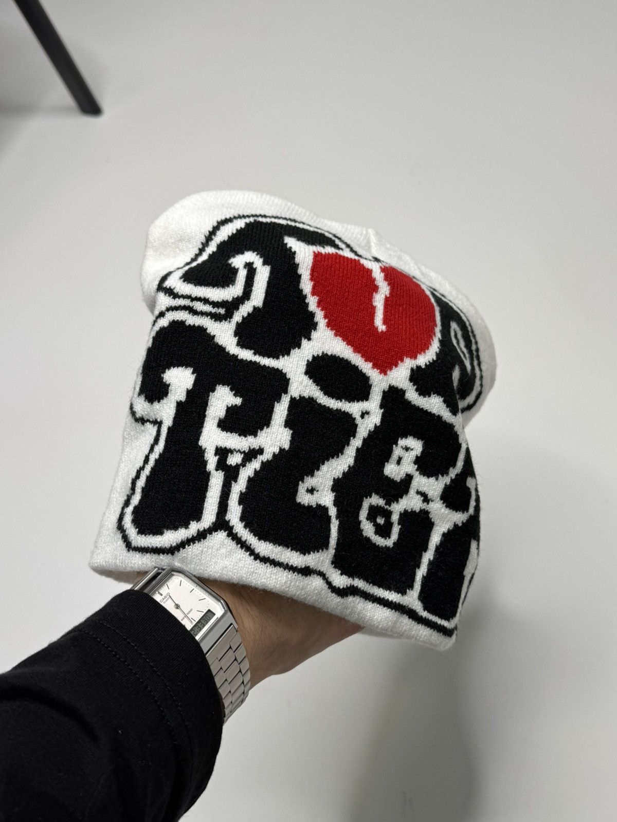 Vintage Top tier white beanie hat swag skater streetwear drip y2k Size ONE SIZE - 2 Thumbnail
