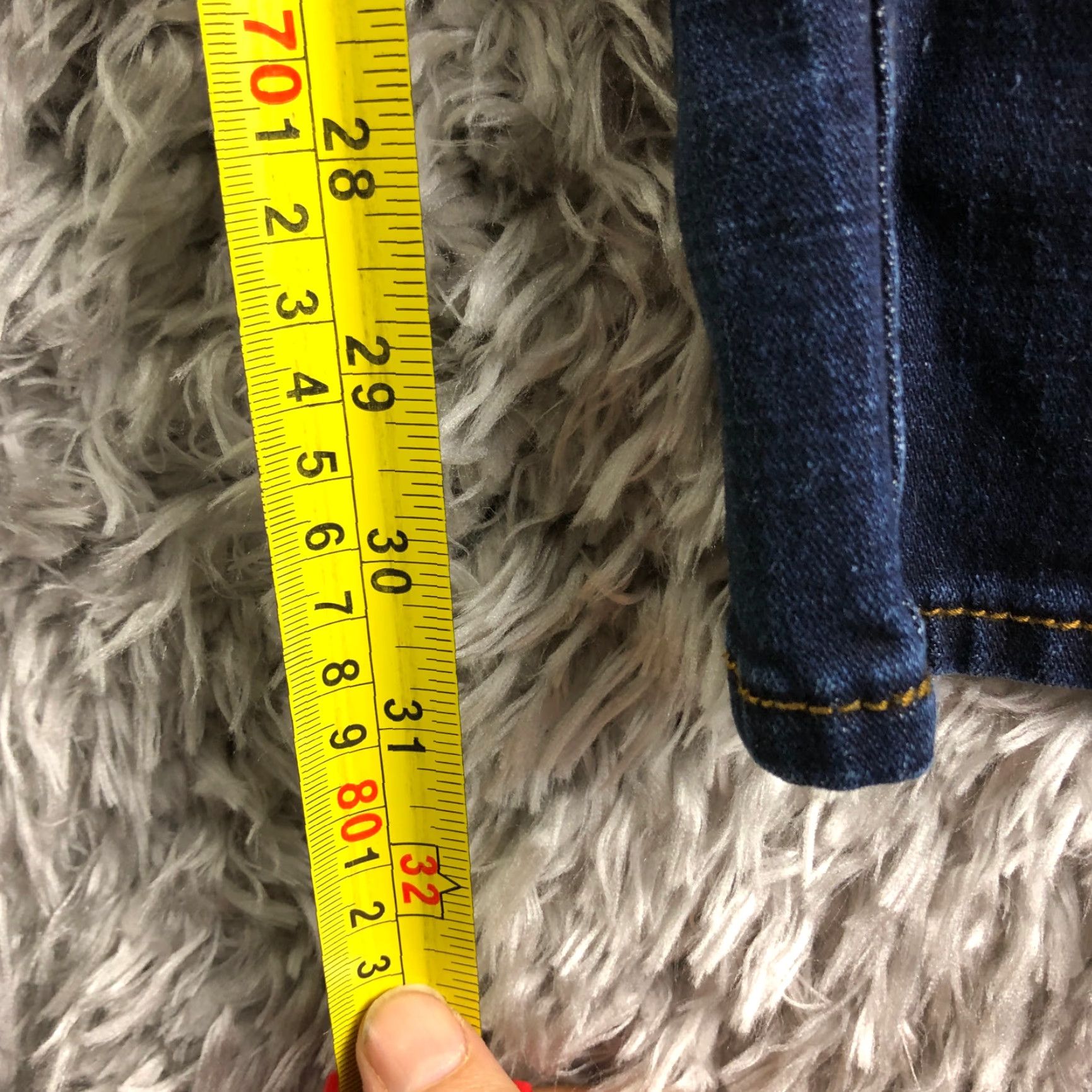 Denime T&C Denim Jeans Mens 34x32 Dark Wash Mid Rise Slim Straight Leg Blue Denim Size US 34 / EU 50 - 3 Thumbnail