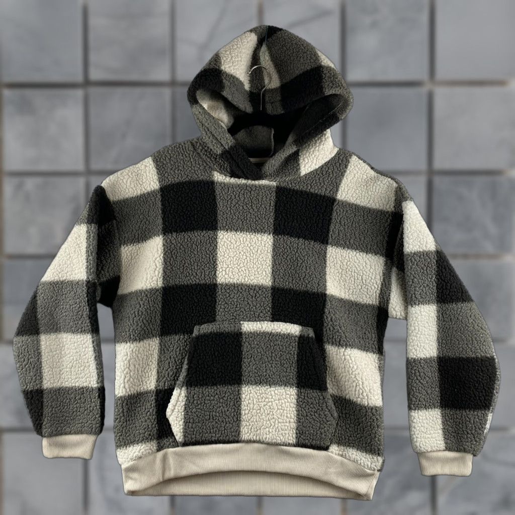 American Eagle Outfitters American Eagle Hoodie Womens Medium M Black White Colorblock Sherpa Pullover Size M / US 6-8 / IT 42-44 - 1 Thumbnail