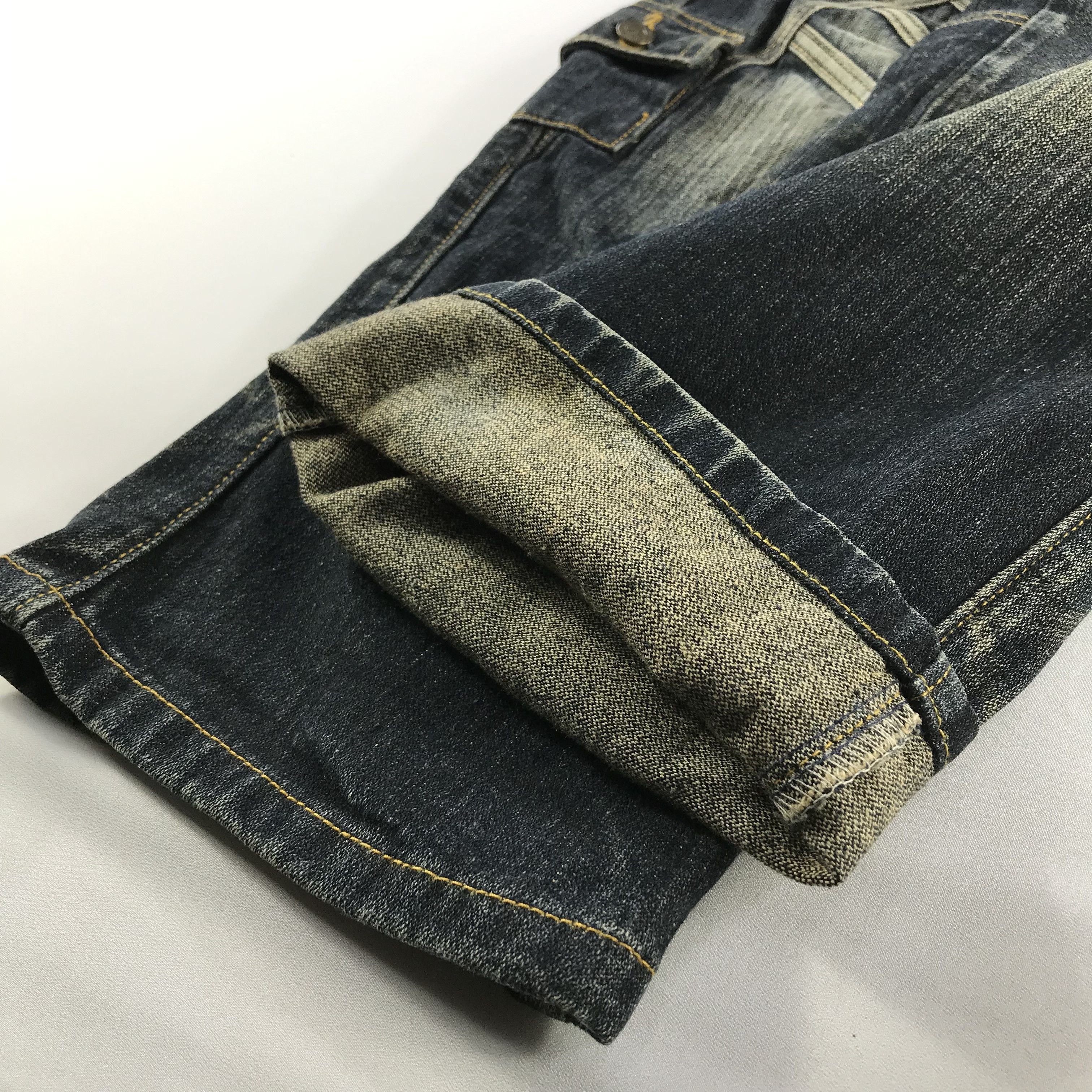 Japanese Brand Vintage Jeans De Art Cargo Jeans Multi Pocket Denim KJ3191 Size US 32 / EU 48 - 8 Thumbnail