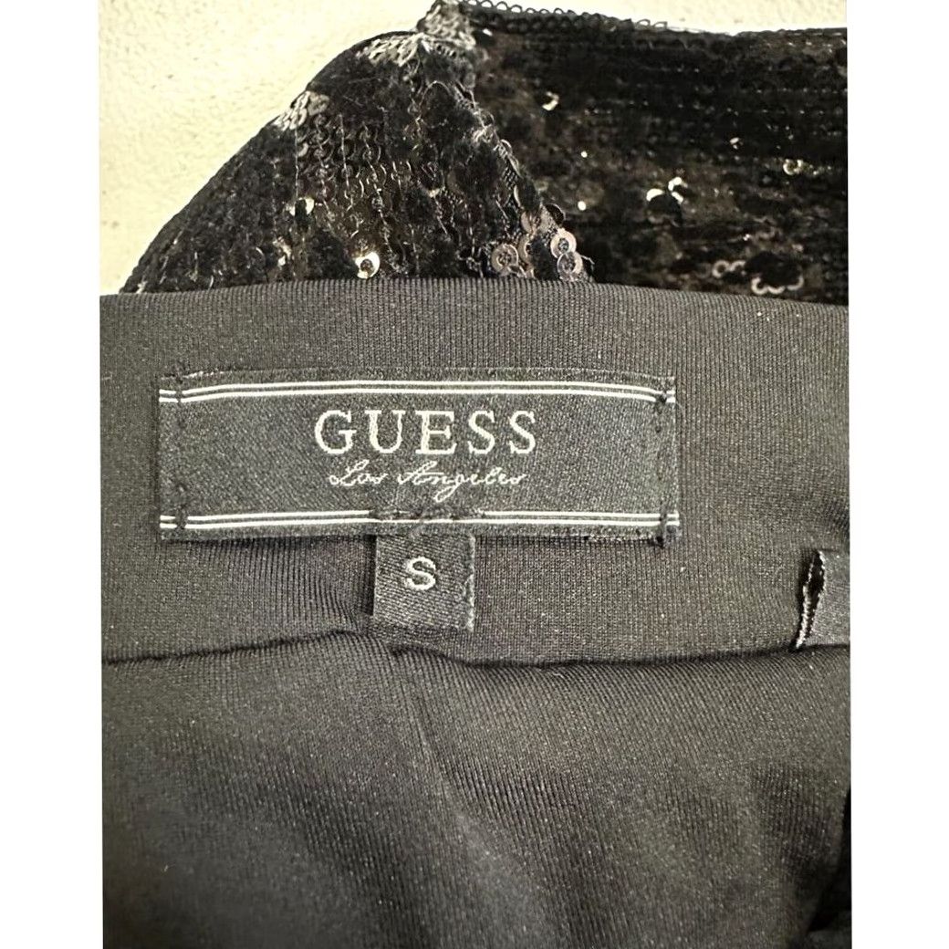 Guess GUESS Skirt Womens Small Black Snake Print Sequins Mini Casual Party Womens NEW Size 28" / US 6 / IT 42 - 6 Thumbnail