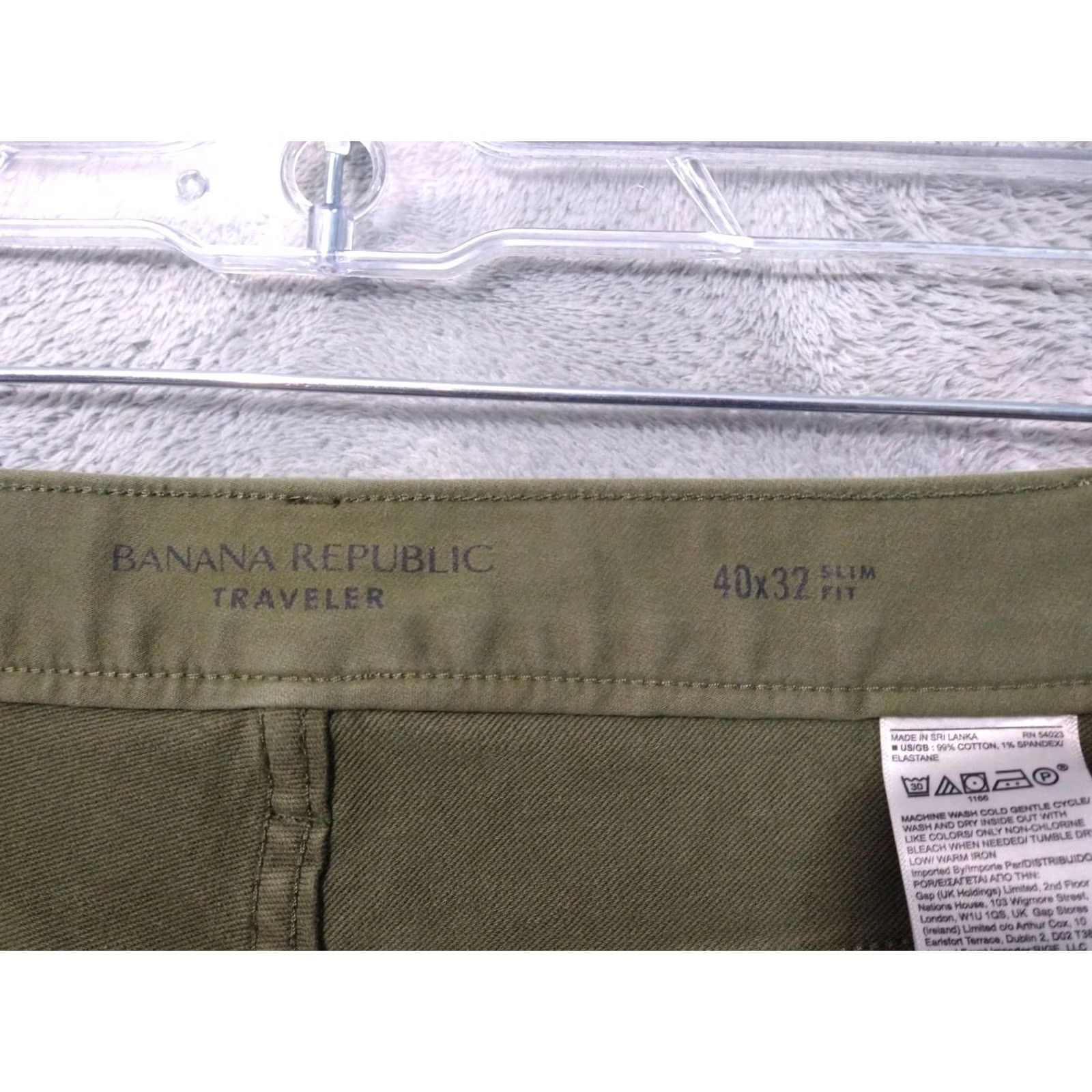 Banana Republic Banana Republic Pants Mens 40x32 Green Traveler Slim Fit Chino Stretch High Rise Casual Travel Size US 40 / EU 56 - 7 Thumbnail