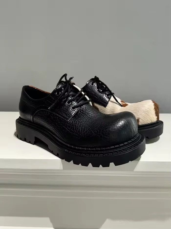 Other Streetwear Design High Street Cow Print Casual Leather Boots Size US 10.5 / EU 43-44 - 4 Thumbnail
