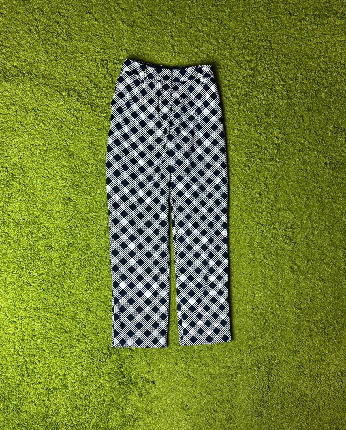 Prada Prada checekred monogram wool blend pants Size 28" / US 6 / IT 42 - 1 Thumbnail