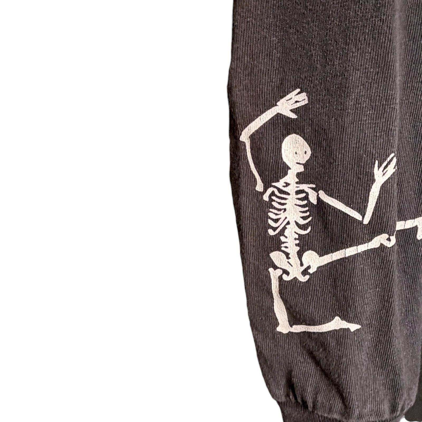 DEERDANA Deerdana Dancing Skeletons Men's S Faded Black L/S T Shirt Size US S / EU 44-46 / 1 - 5 Thumbnail