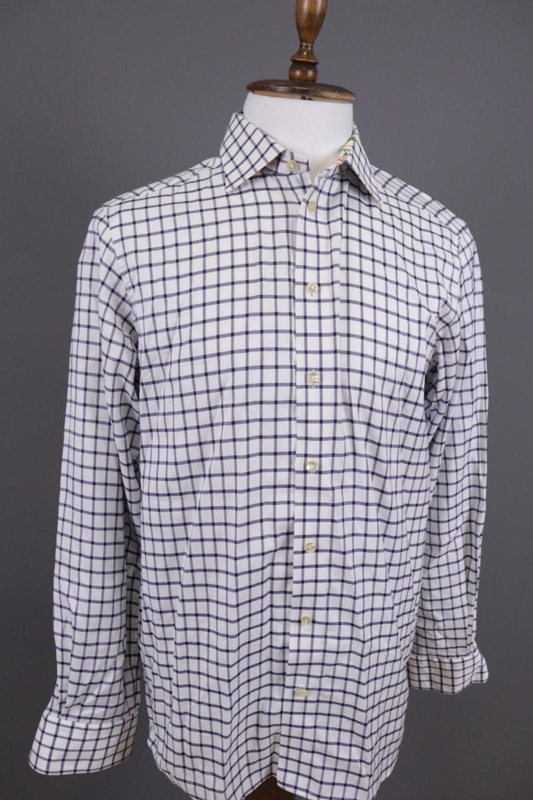 Eton Eton Contemporary Fit White Check Shirt Size 42 / 16 Size US M / EU 48-50 / 2 - 4 Thumbnail