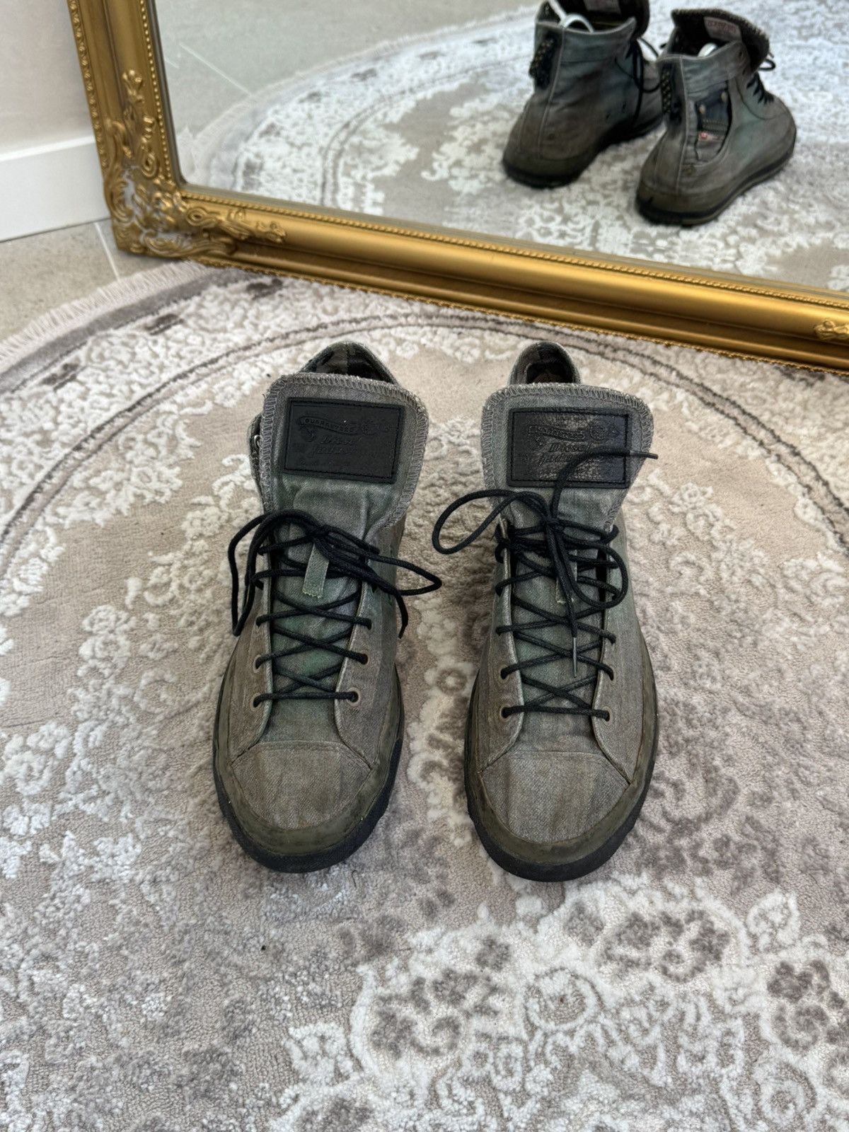 Diesel Vintage 90's Diesel Distressed Sneakers Washed Faded Shoes Size US 8 / EU 41 - 4 Thumbnail