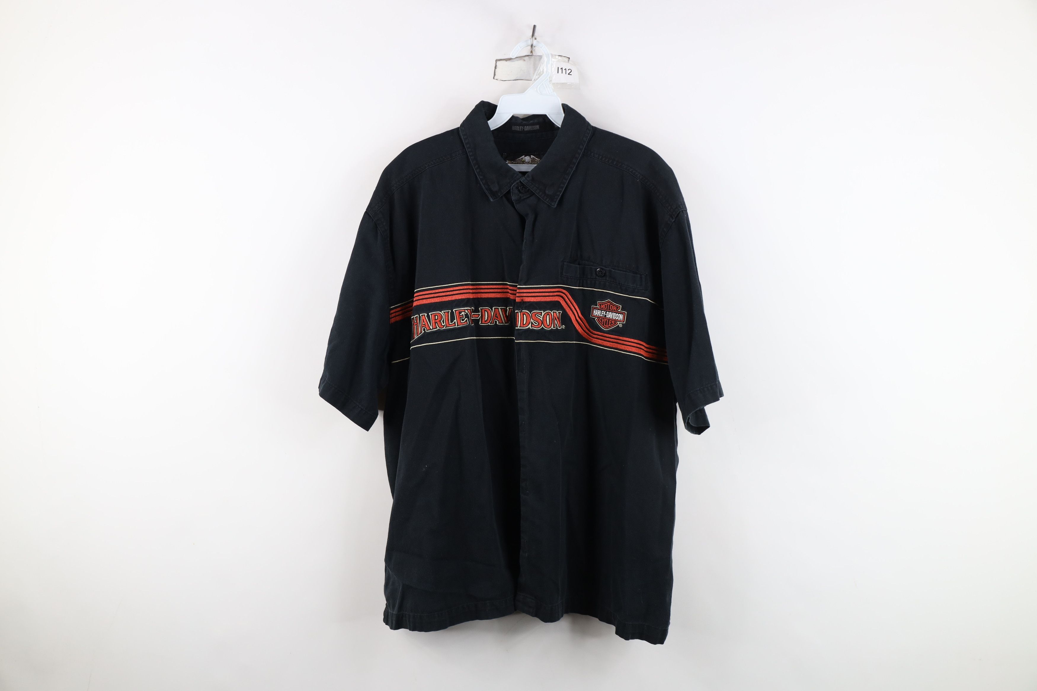 Harley Davidson Vintage Harley Davidson Mechanic Pit Crew Button Shirt Size US XL / EU 56 / 4 - 1 Thumbnail