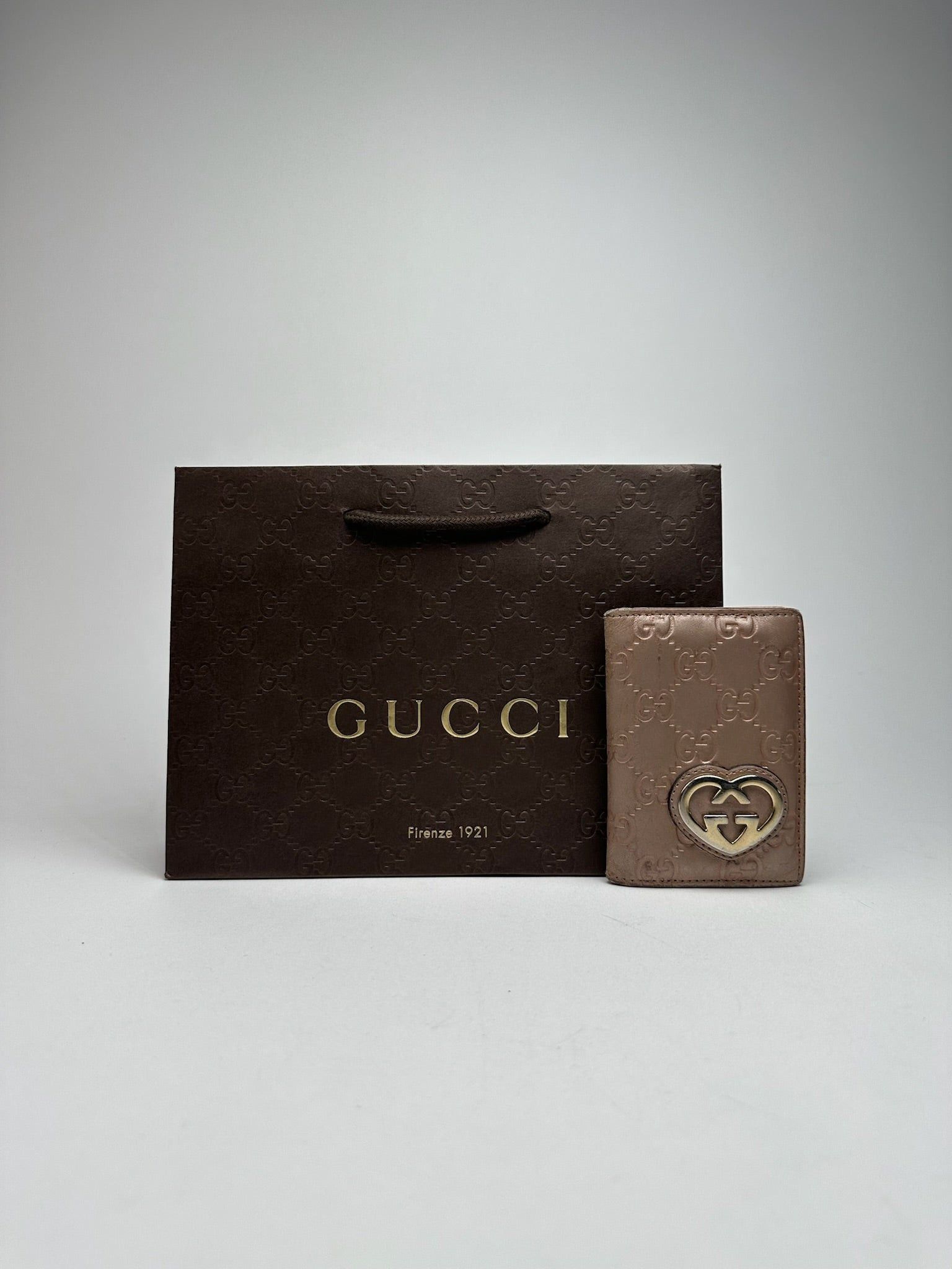 Gucci Vintage monogram Card Holder Rosé metallic Size ONE SIZE - 1 Thumbnail