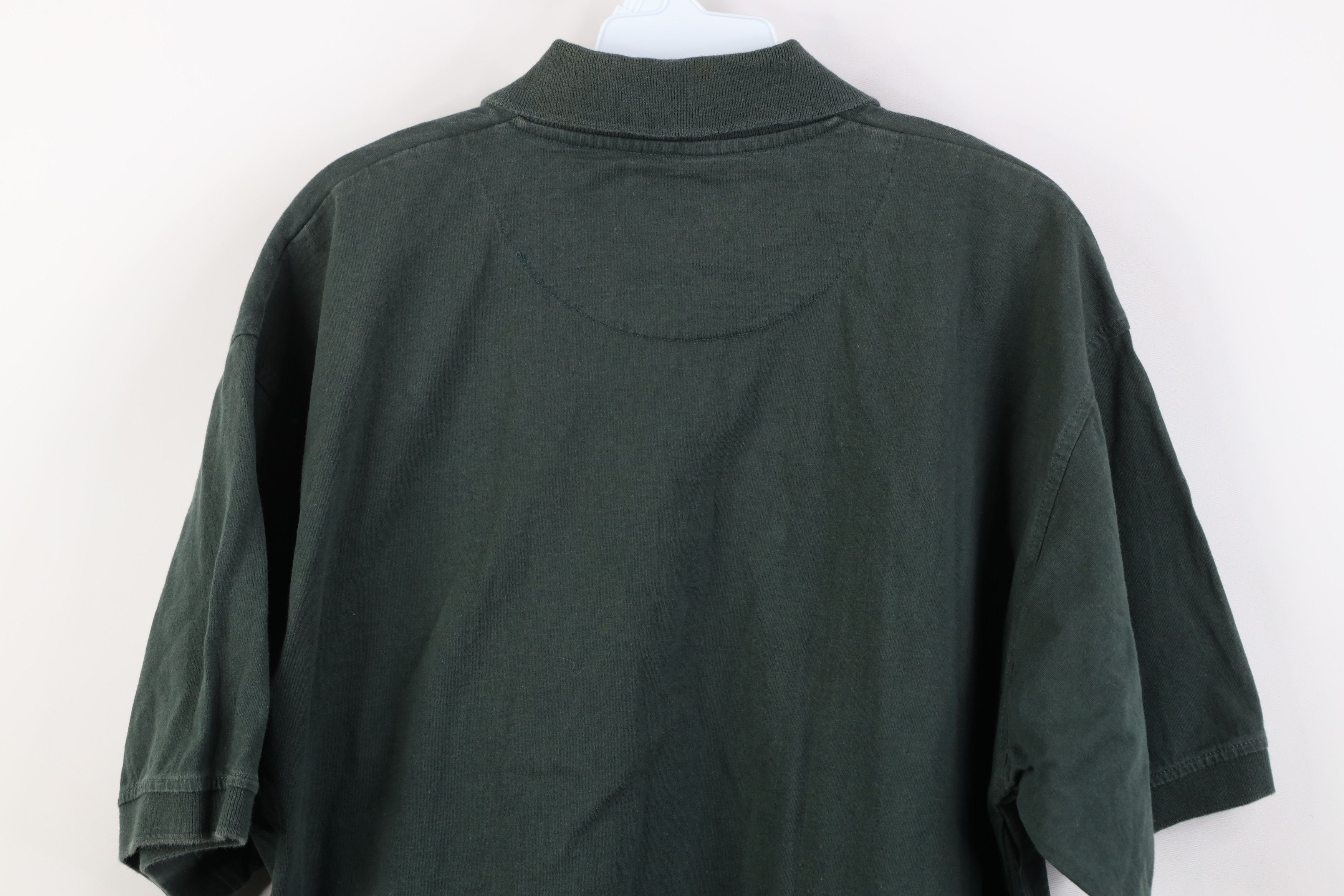 Vintage Vintage 90s Streetwear Blank Baggy Fit Golf Polo Shirt Green Size US L / EU 52-54 / 3 - 14 Thumbnail