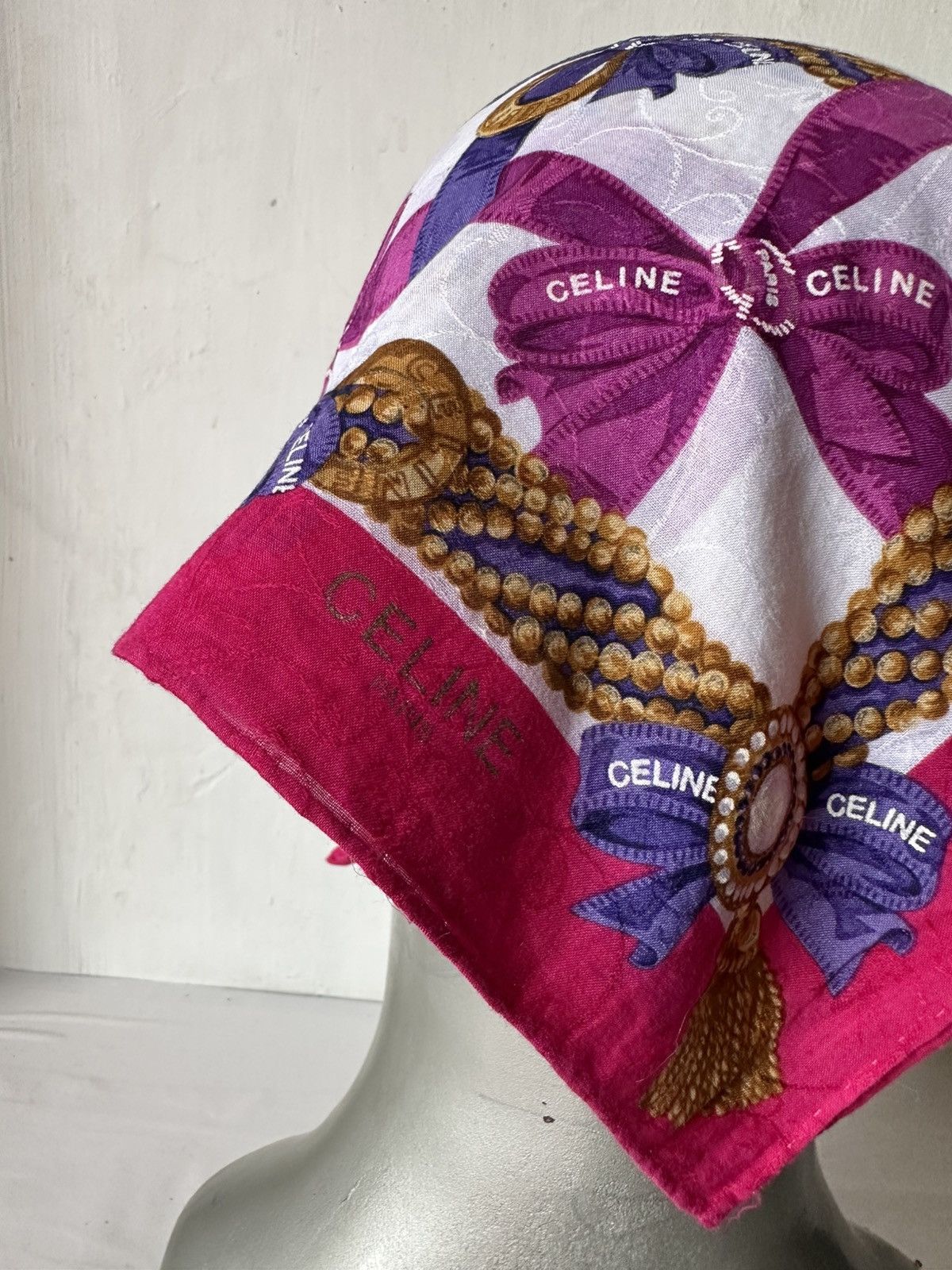 Vintage Vintage Celine Handkerchief/ Neckerchief/ Bandana Size ONE SIZE - 9 Thumbnail