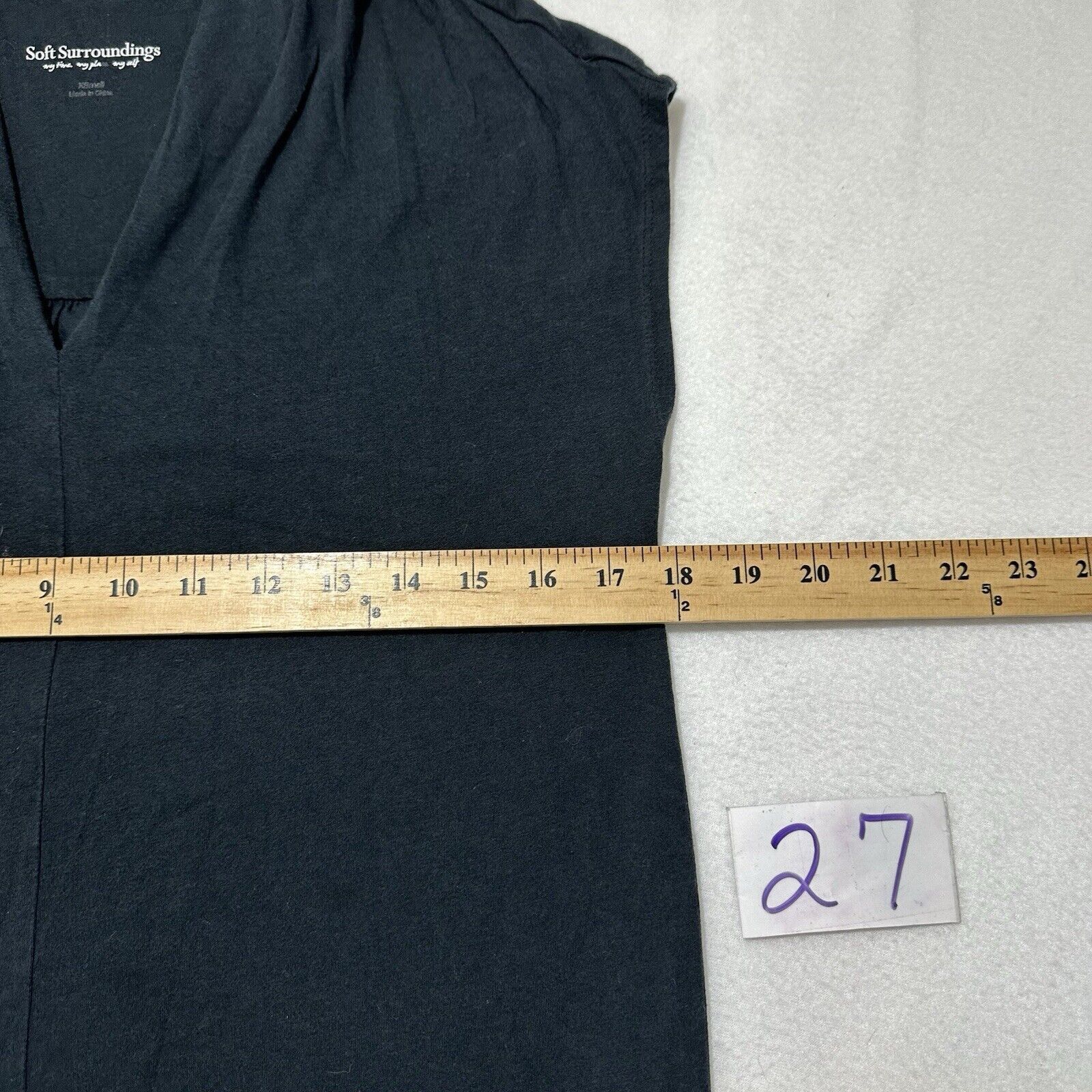 Other Soft Surroundings XS Black VNeck Pullover Blouse Modal Blend Size XS / US 0-2 / IT 36-38 - 7 Thumbnail
