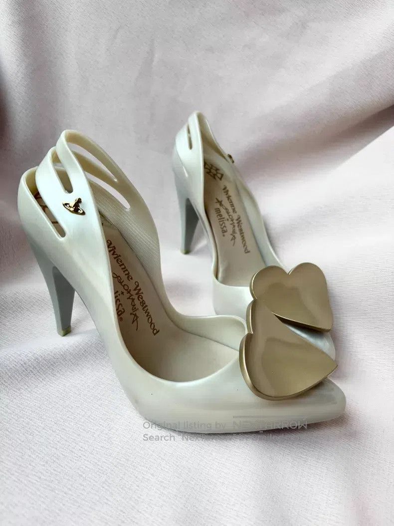 Vivienne Westwood Vivienne Westwood Vintage white gold heart-shaped pointed Size US 6.5 / IT 36.5 - 1 Thumbnail