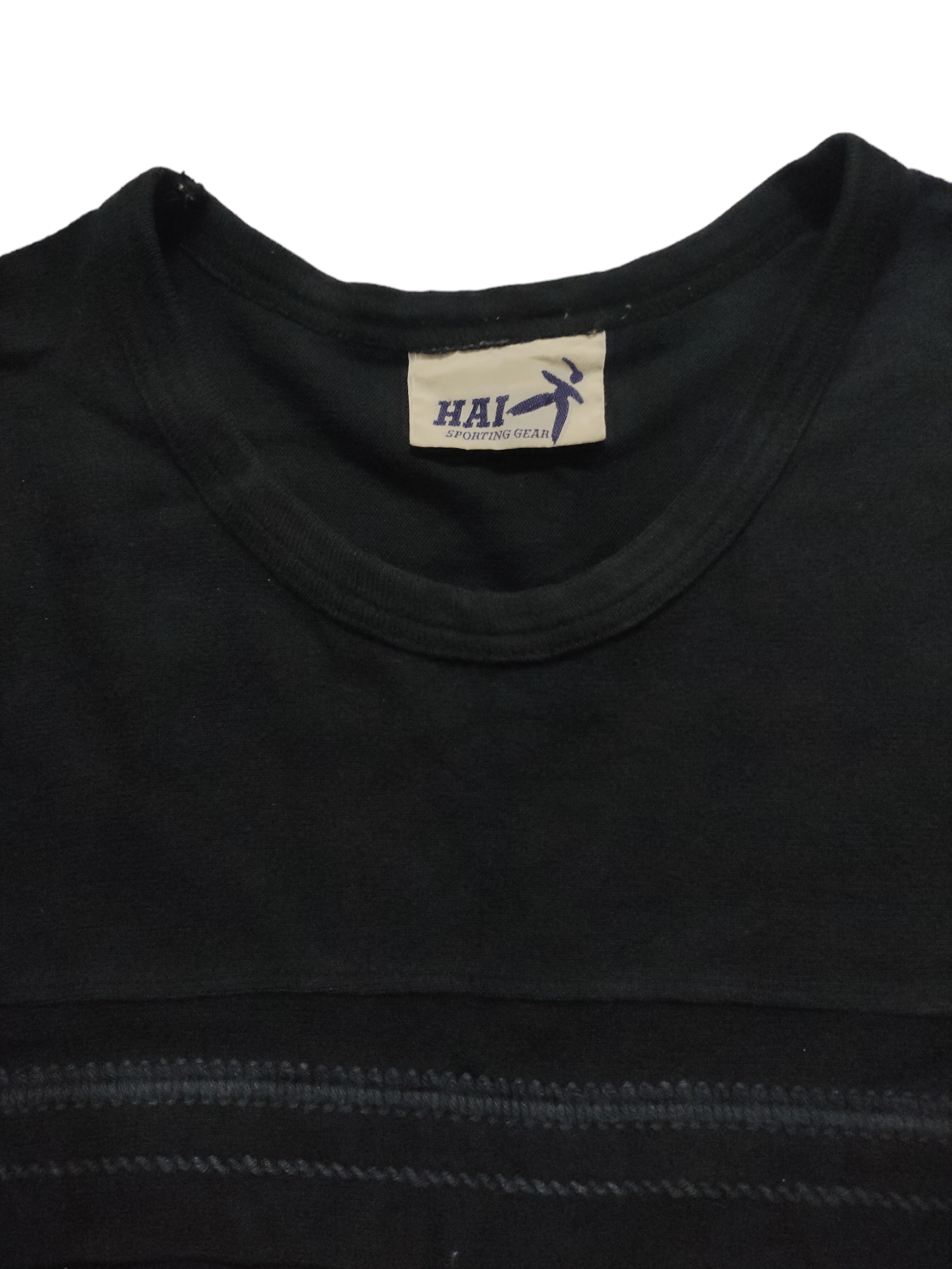 Hai Sporting Gear Long Sleeve Tshir Blue Black x Rare Design Size US L / EU 52-54 / 3 - 6 Thumbnail