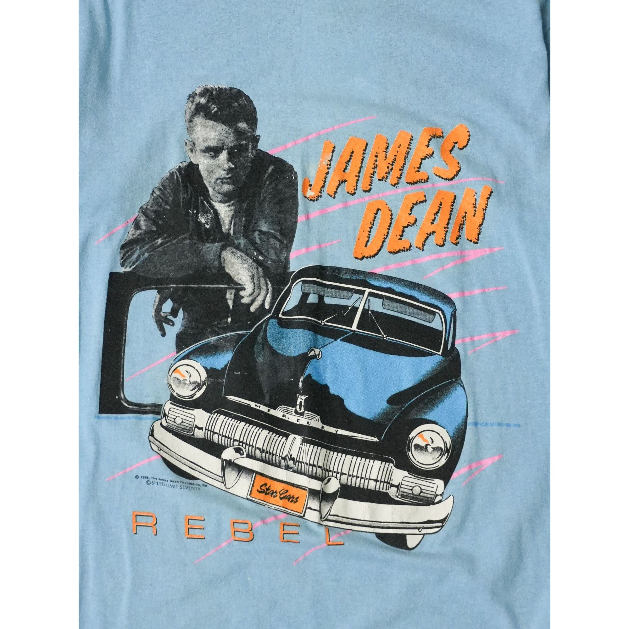 Other Vintage 80s James Dean Rebel T Size US L / EU 52-54 / 3 - 3 Thumbnail