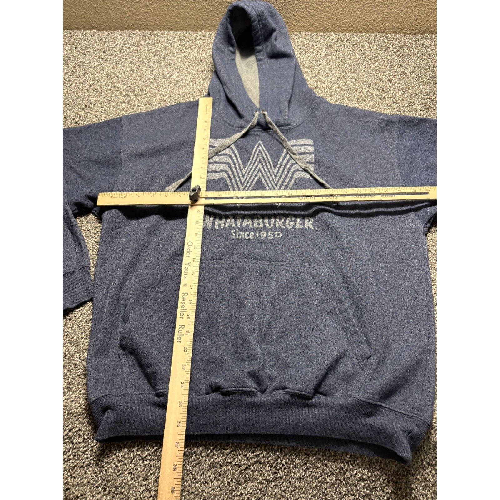 Vintage Whataburger Hoodie Mens Large Blue Fleece Size US L / EU 52-54 / 3 - 6 Thumbnail