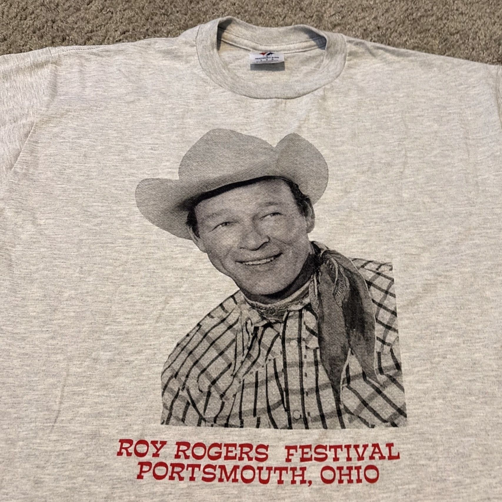 Jerzees VINTAGE Roy Rogers Festival Blues Country Music Grey T-Shirt Large Ohio Mens Jerzees L Size US L / EU 52-54 / 3 - 3 Thumbnail