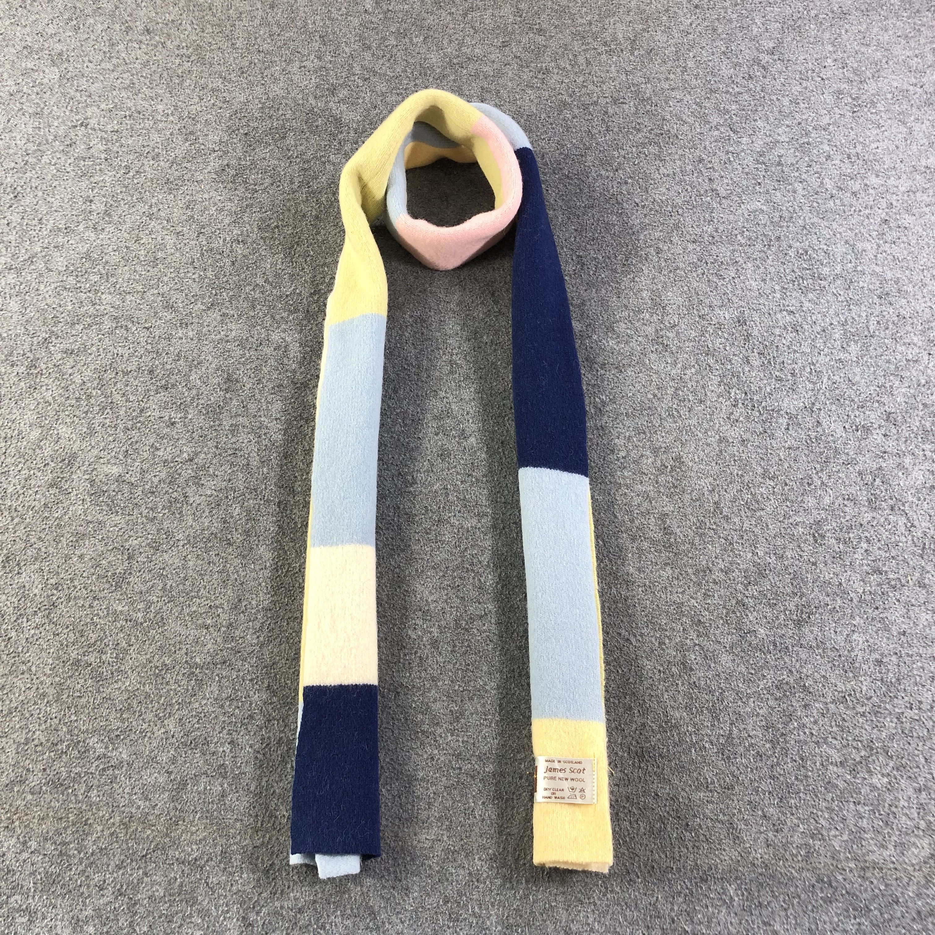 Vintage James Scot Patch Wool Scarf Muffler V1267 Size ONE SIZE - 1 Thumbnail