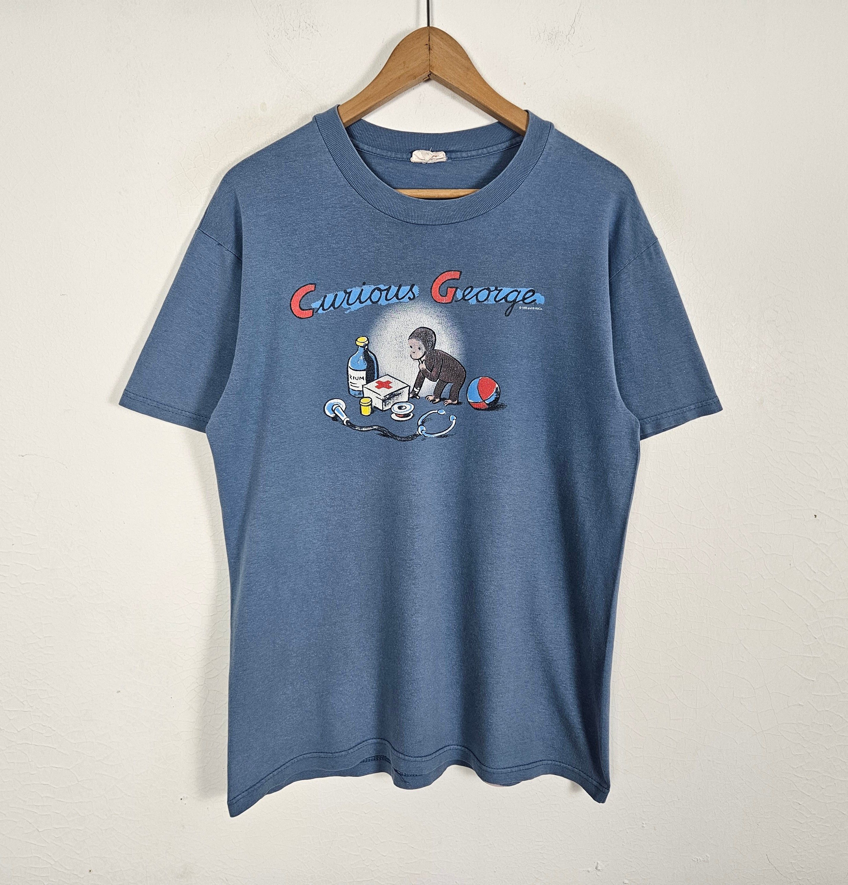 Cartoon Network × Vintage Vintage Curious George 90s American TV Kids Show shirt Size US M / EU 48-50 / 2 - 2 Thumbnail