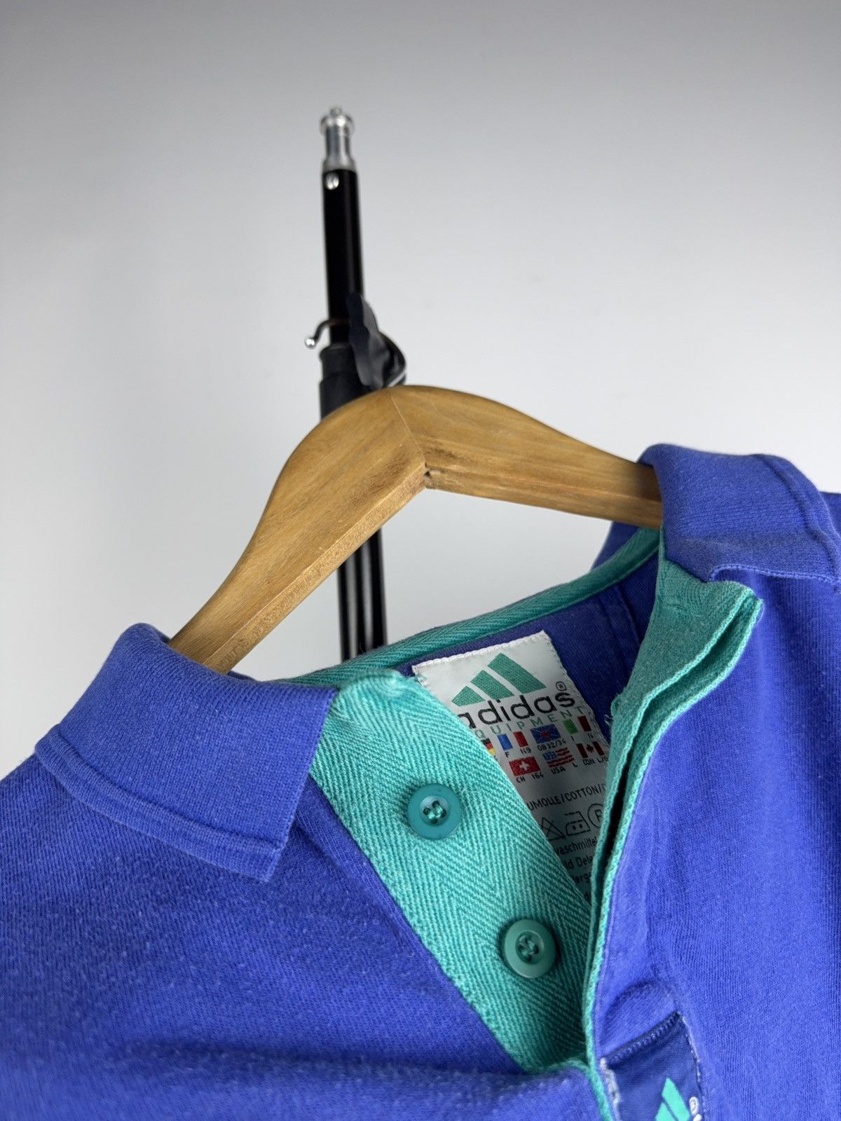 Adidas Adidas Equipment Tennis Polo Nicole Vintage 90s Blue Shirt Size L / US 10 / IT 46 - 15 Thumbnail