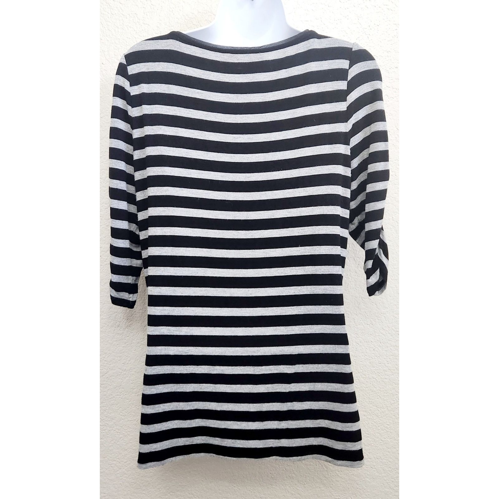White House Black Market White House Black Market Black Gray Striped Top Medium Size M / US 6-8 / IT 42-44 - 3 Thumbnail