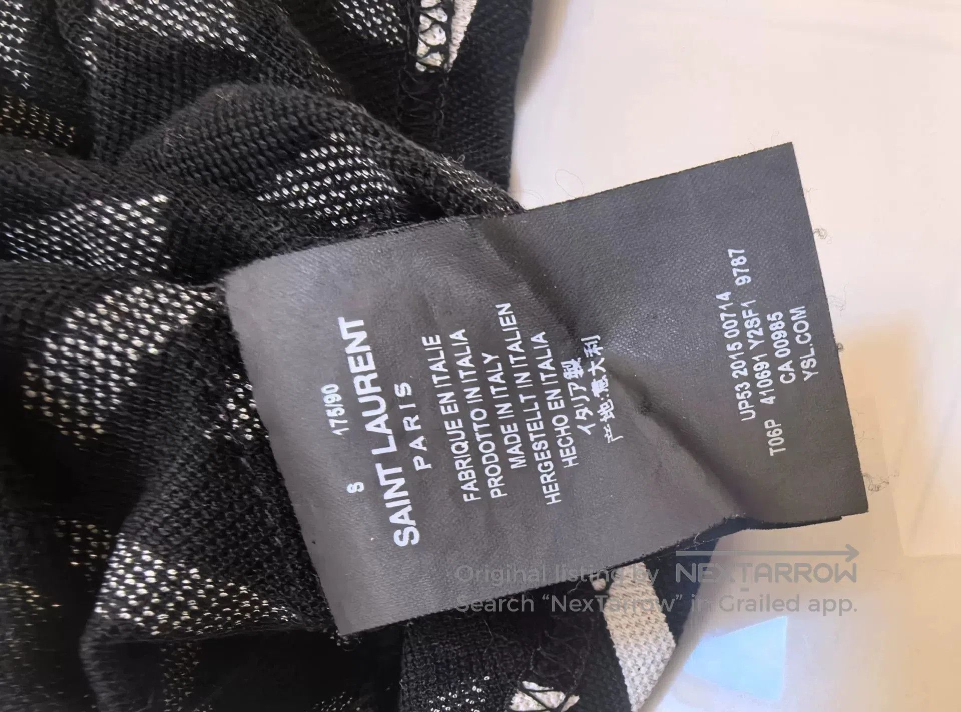 Saint Laurent Paris Saint Laurent Striped Polo Shirt. Size M / US 6-8 / IT 42-44 - 4 Thumbnail