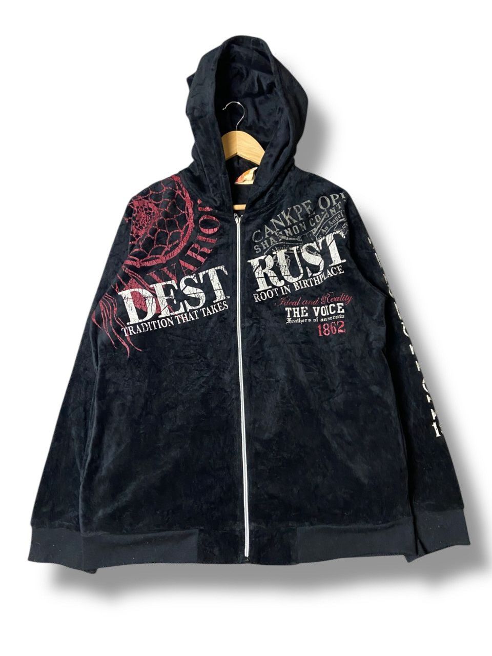 Japanese Brand Beaumere Dest Rust Hooded Jacket (146) Size US L / EU 52-54 / 3 - 1 Thumbnail