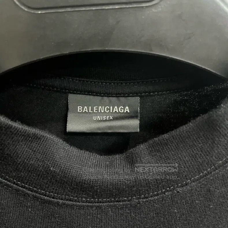 Balenciaga Balenciaga Black letter printed T-shirt with round neck an Size US XXS / EU 40 - 2 Thumbnail