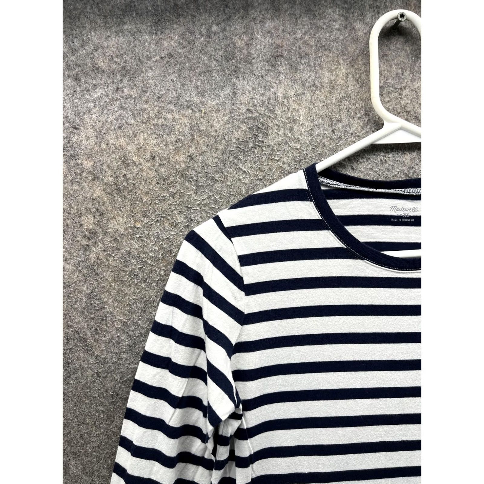 Madewell Madewell Shirt Womens XS Blue Stripe Nautical Crew Neck Long Sleeve Jersey Top Size XS / US 0-2 / IT 36-38 - 6 Thumbnail