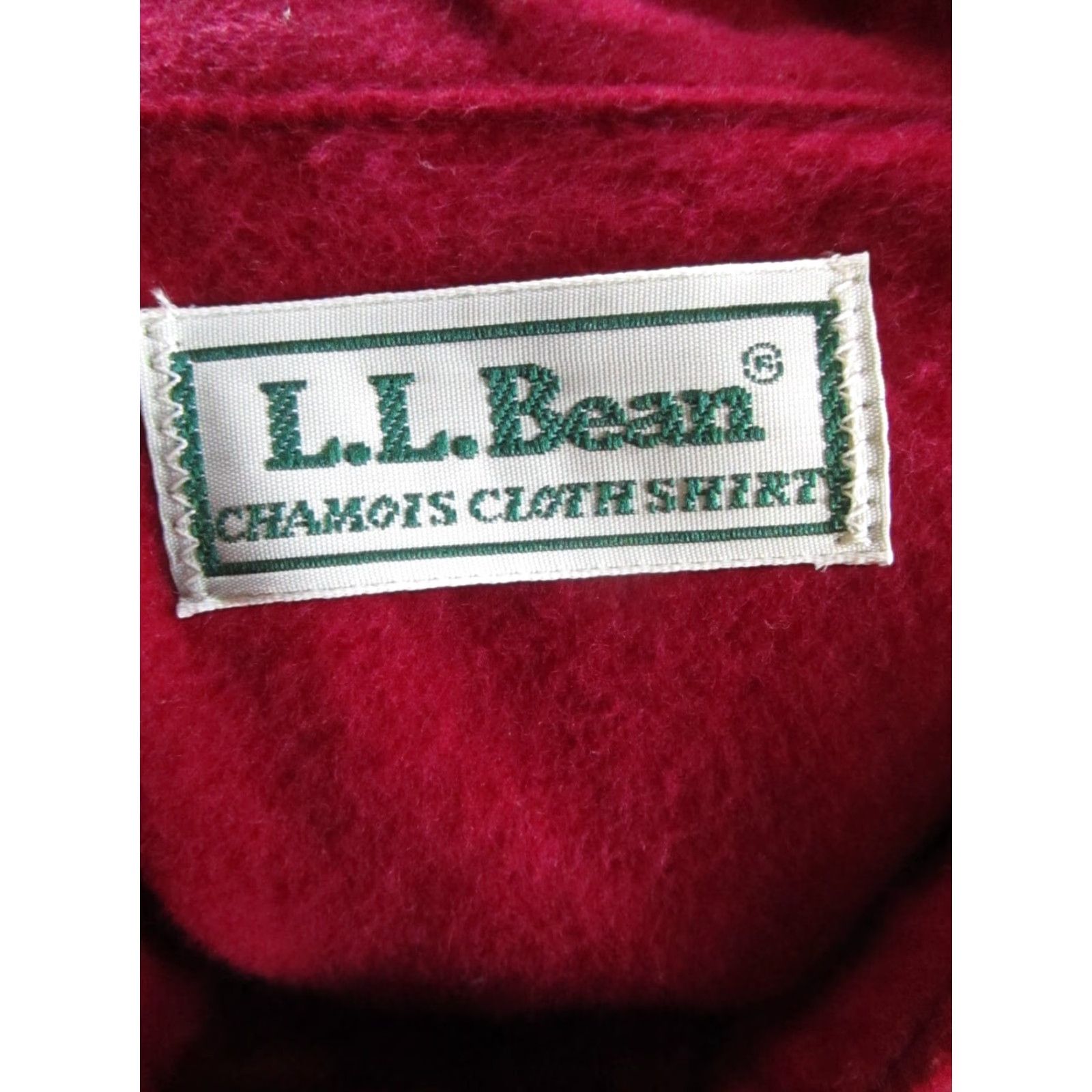 Vintage VINTAGE L.L.Bean Shirt Mens Large Red Cotton Button-Up Flannel Size US L / EU 52-54 / 3 - 3 Thumbnail
