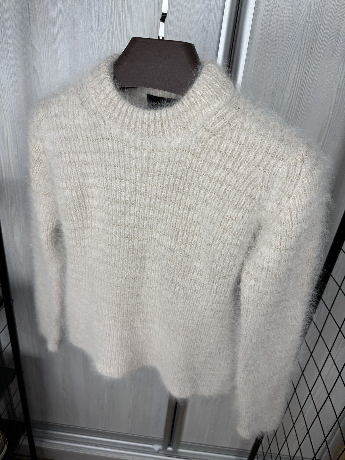 Roberto Collina Roberto Collina beige angora wool made in Italy sweater S Size S / US 4 / IT 40 - 6 Thumbnail