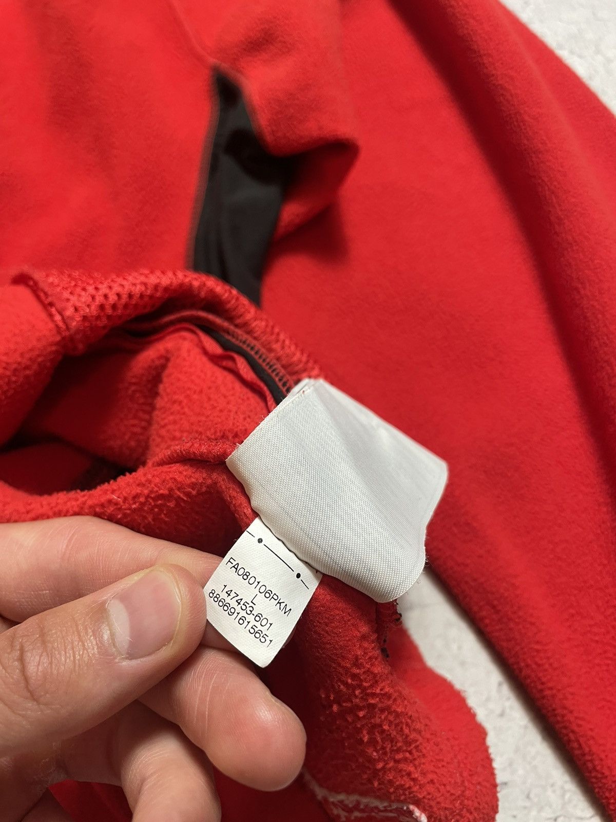 Nike × Vintage Vintage Fleece Jacket Full Zip Nike Drill Swoosh Y2K Size US L / EU 52-54 / 3 - 9 Thumbnail
