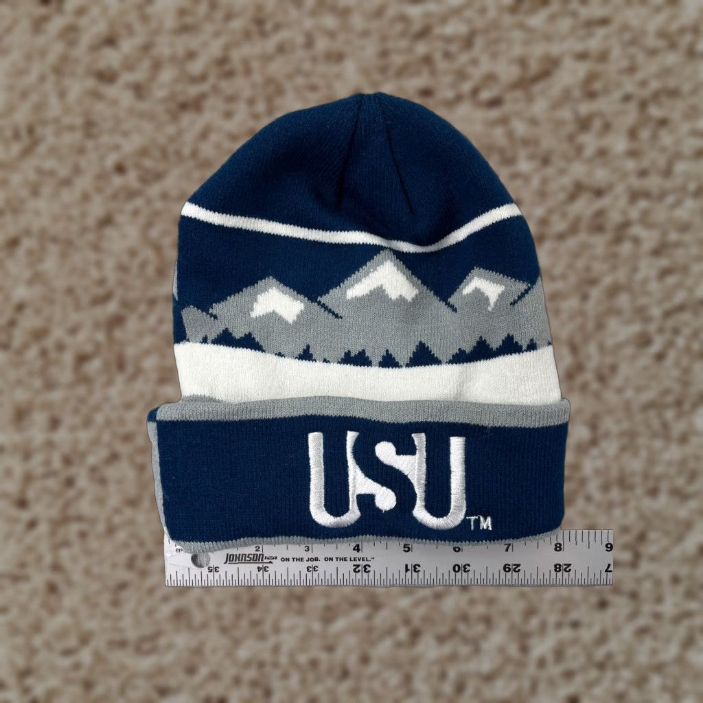 Vintage Utah State University Brigham City Beanie Toque Adult One Size Blue Knit Ski Hat Beanie Unbranded Unisex Adults School University 90s (if applicable) Size ONE SIZE - 1 Thumbnail